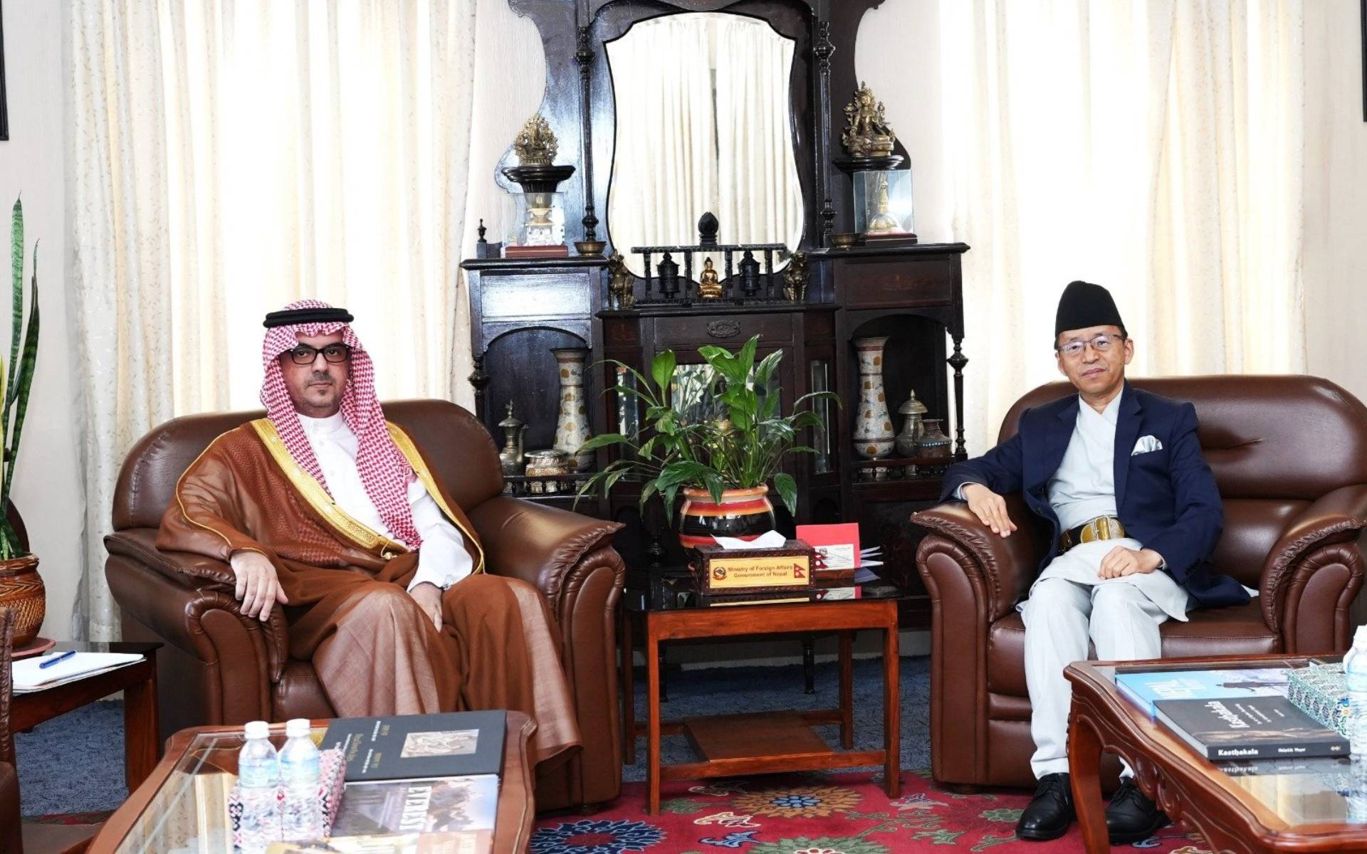 Saudi Ambassador bin Mnikhr Pays Courtesy Call on Foreign Secretary Rai
