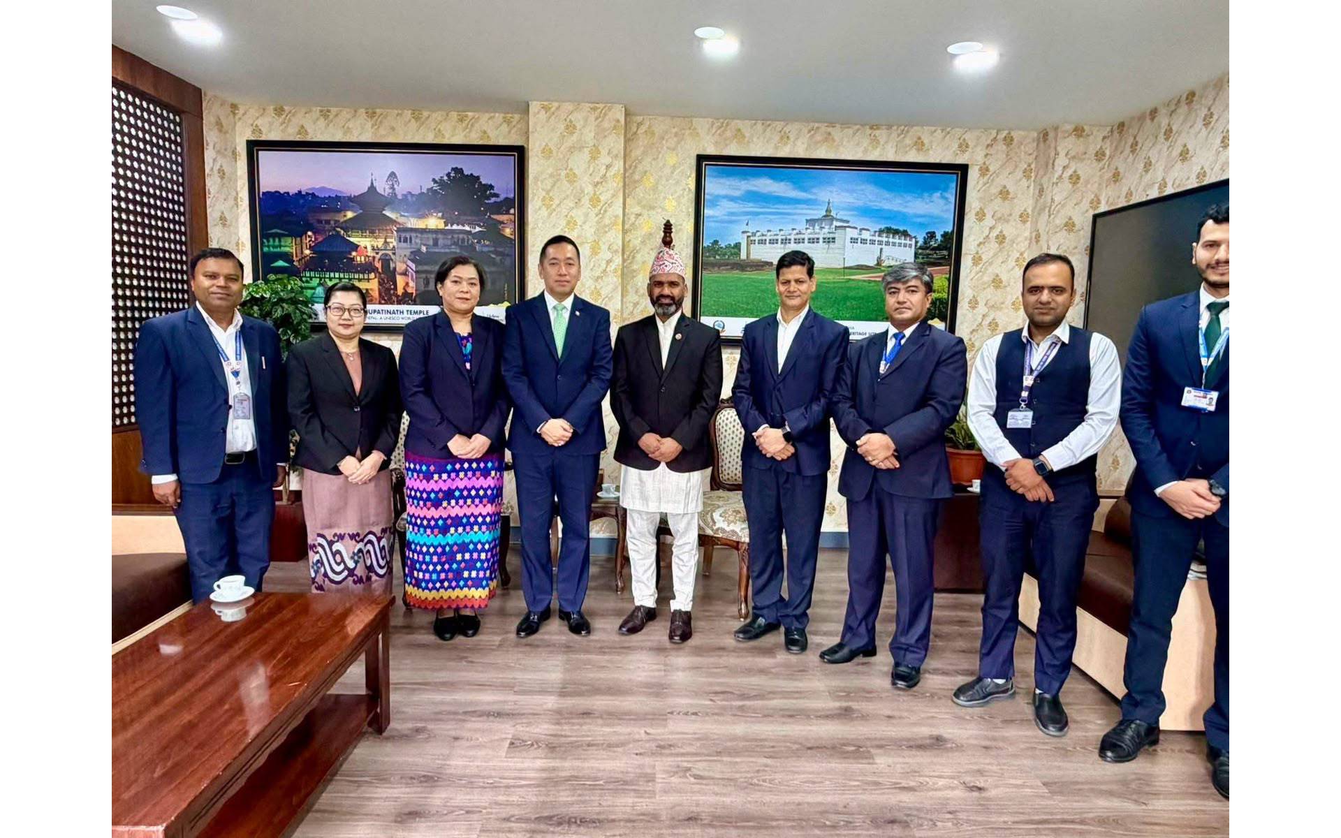 Myanmar Ambassador Pays Courtesy Call on Minister of Culture, Tourism and Civil Aviation Paudel