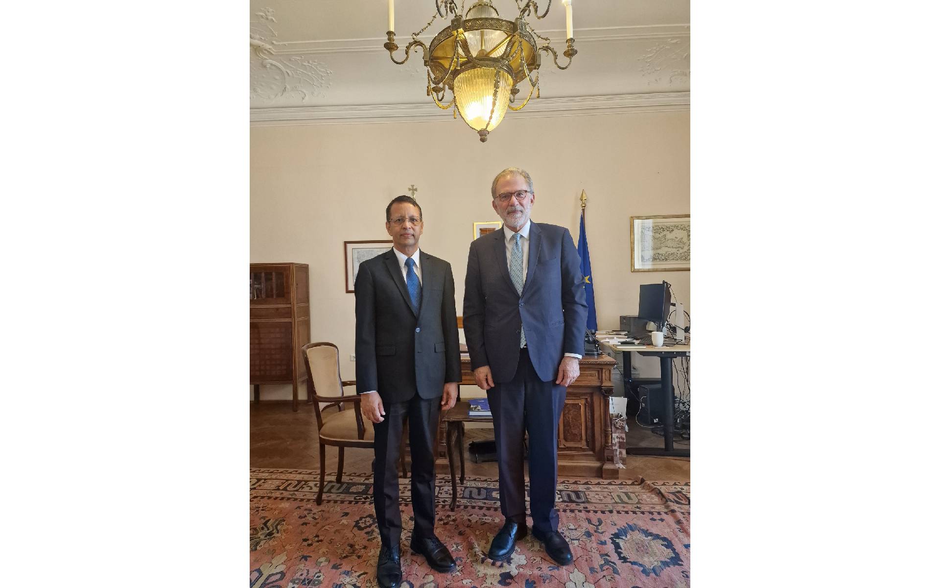 Ambassador Regmi Meets with Greece Ambassador to Austria