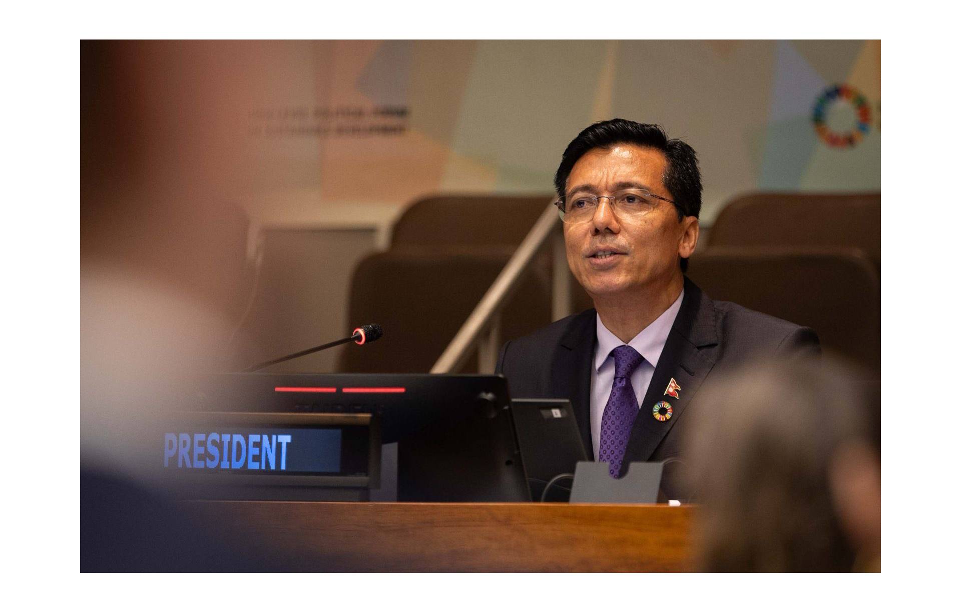 UN ECOSOC President Thapa Spoke on the 2026 High-level Political Forum on Sustainable Development