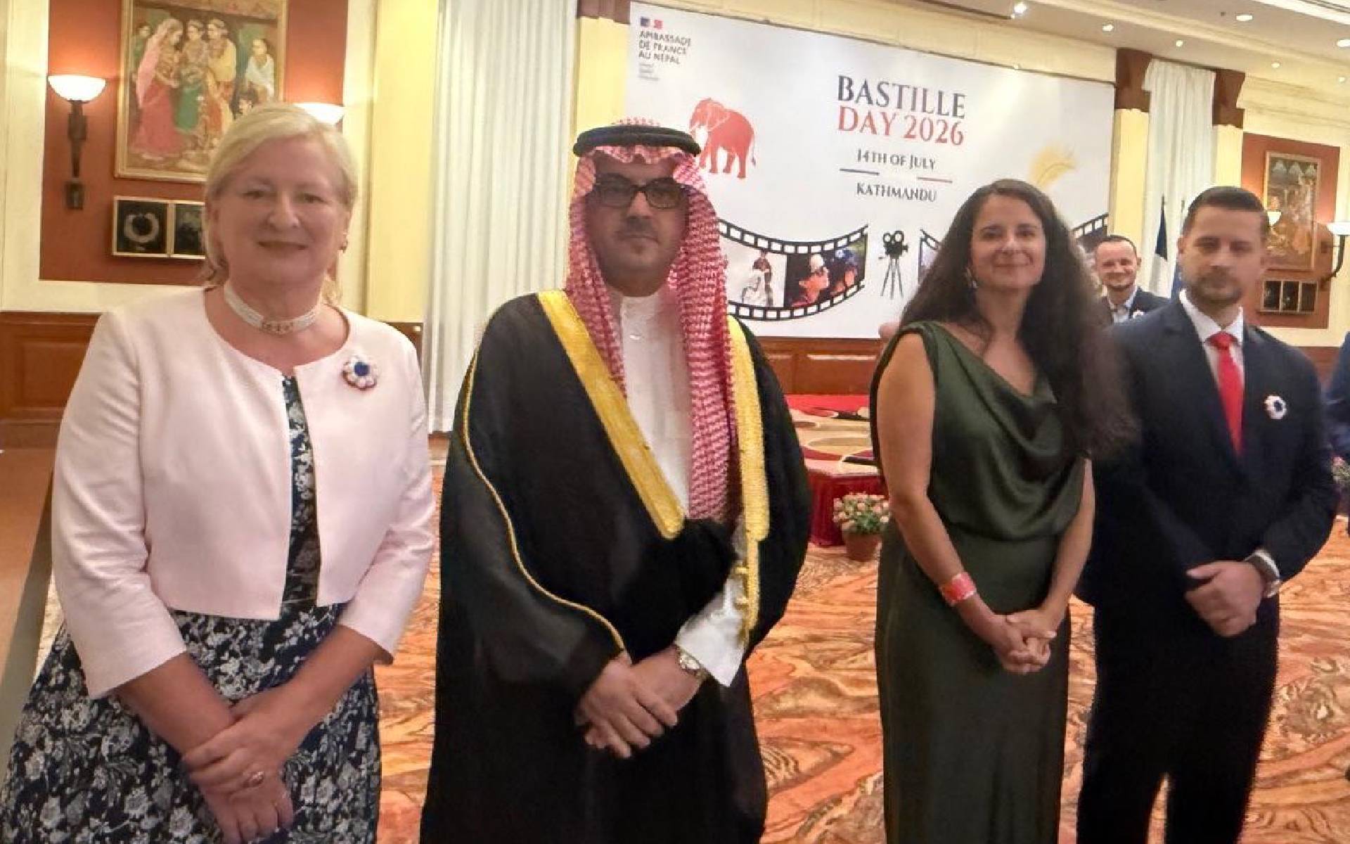 Ambassador Mnikhr Attends Reception by the Embassy of France