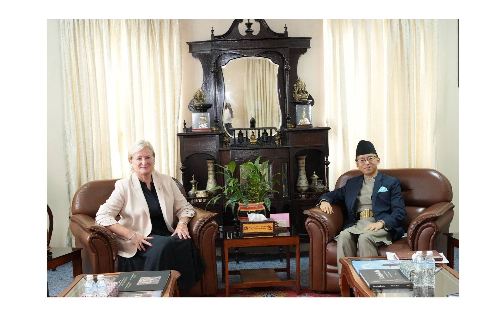 French Ambassador Pays Farewell Call on Foreign Secretary Rai