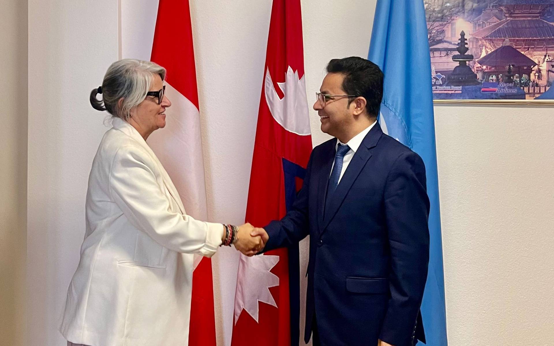 Ambassador Subedi Meets with UN Women Chief of Intergovernmental Affairs Division Carvalho