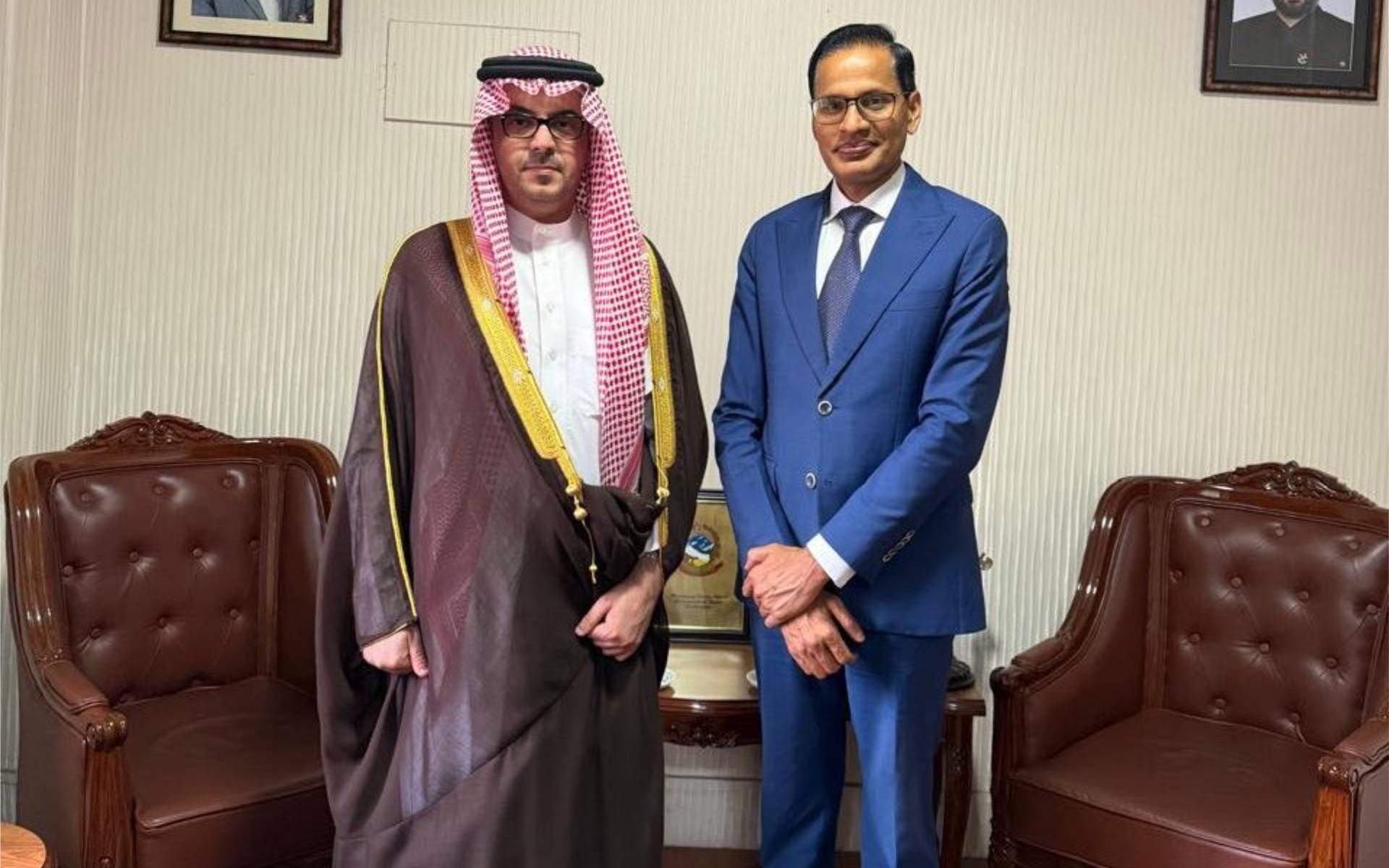 Saudi Arabia Ambassador bin Mnikhr Meets with UN Director General Dhakal