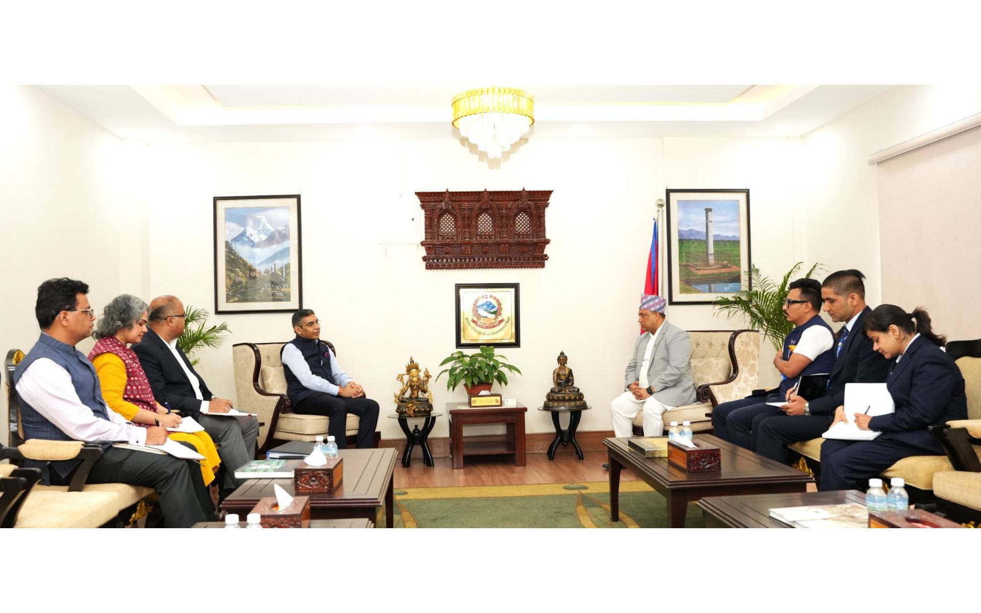 Additional Secretary of Ministry of External Affairs of India Pays Courtesy Call on Foreign Minister Khanal