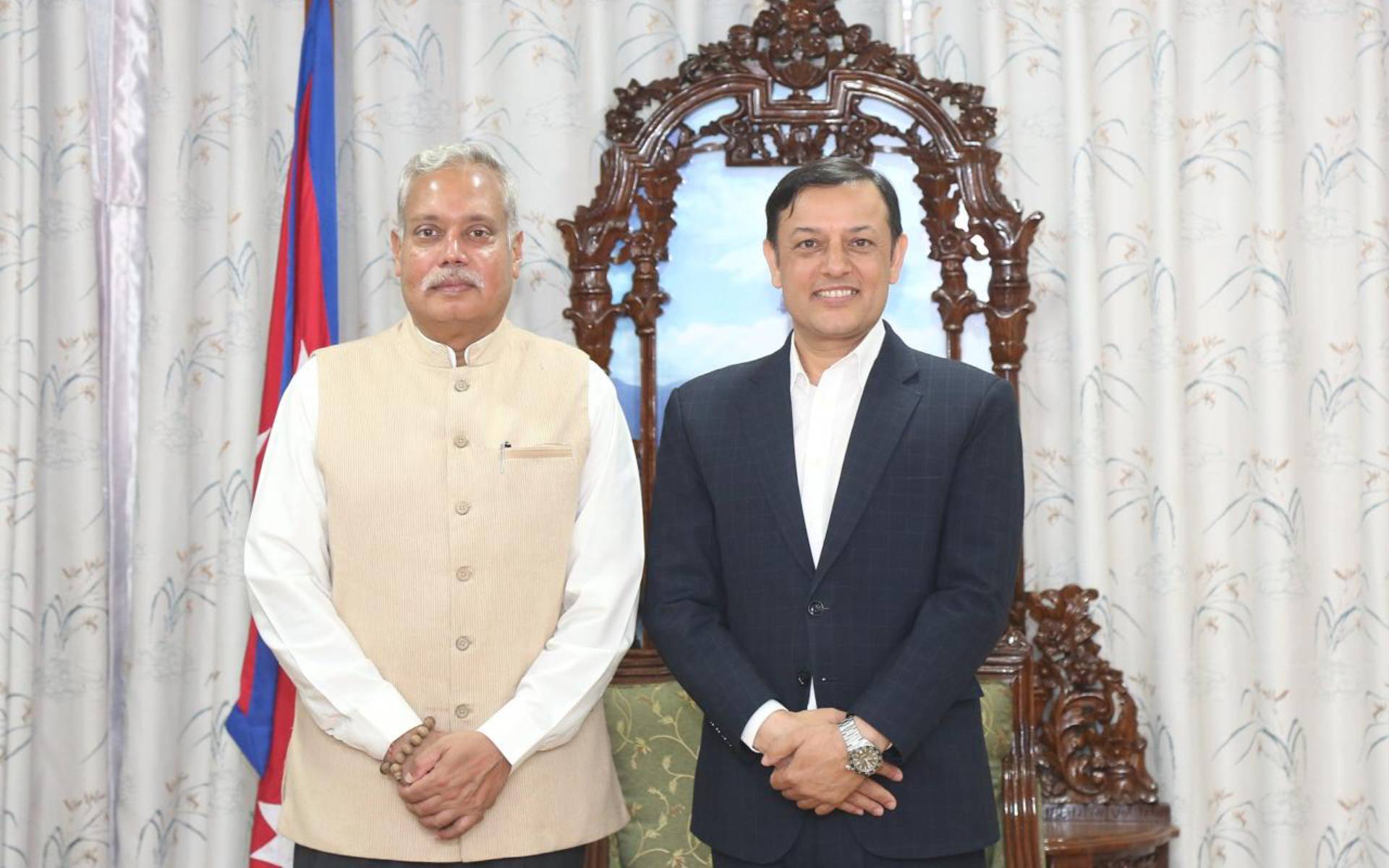 Indian Ambassador Srivastava Calls on HoR Speaker Aryal