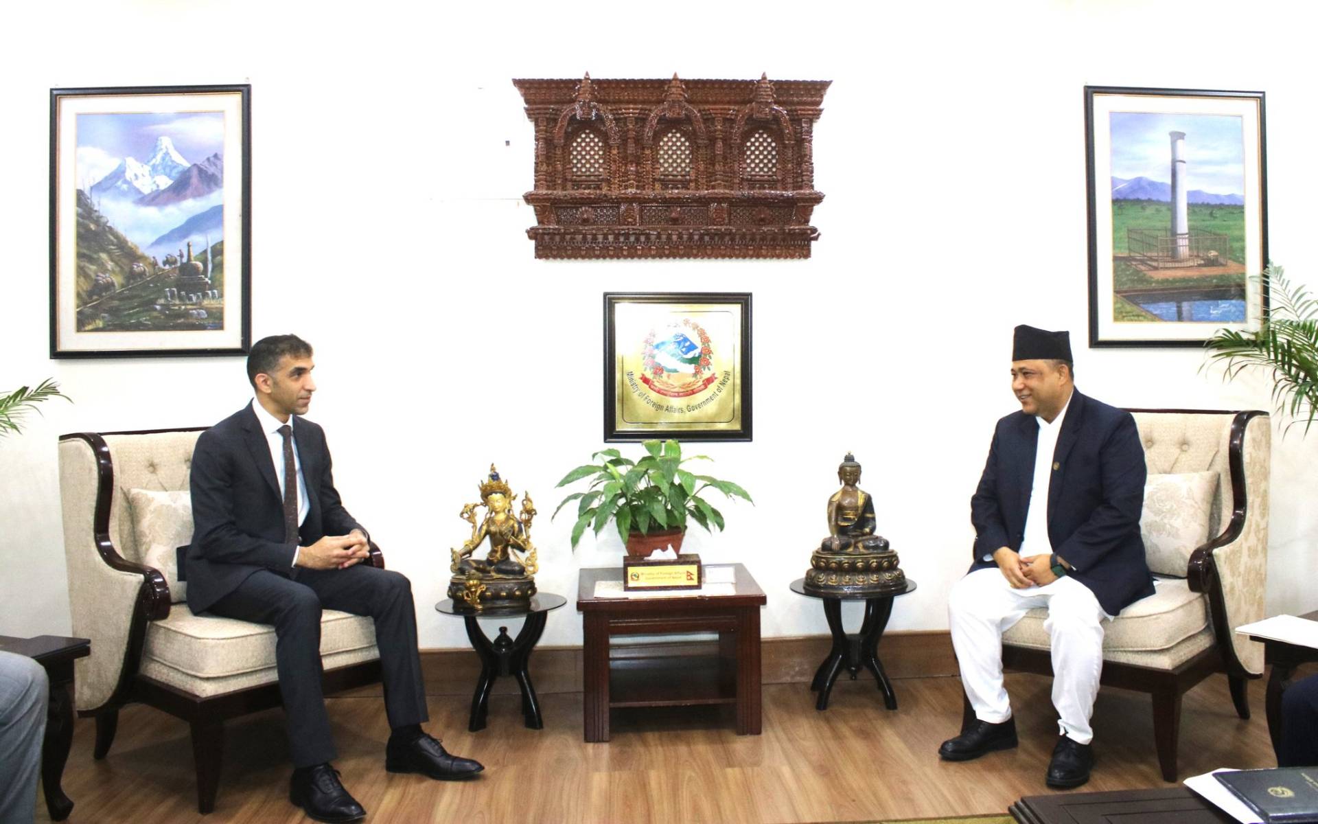 UAE Foreign Trade Minister Al Zeyoudi Pays Courtesy Call on Foreign Minister Khanal