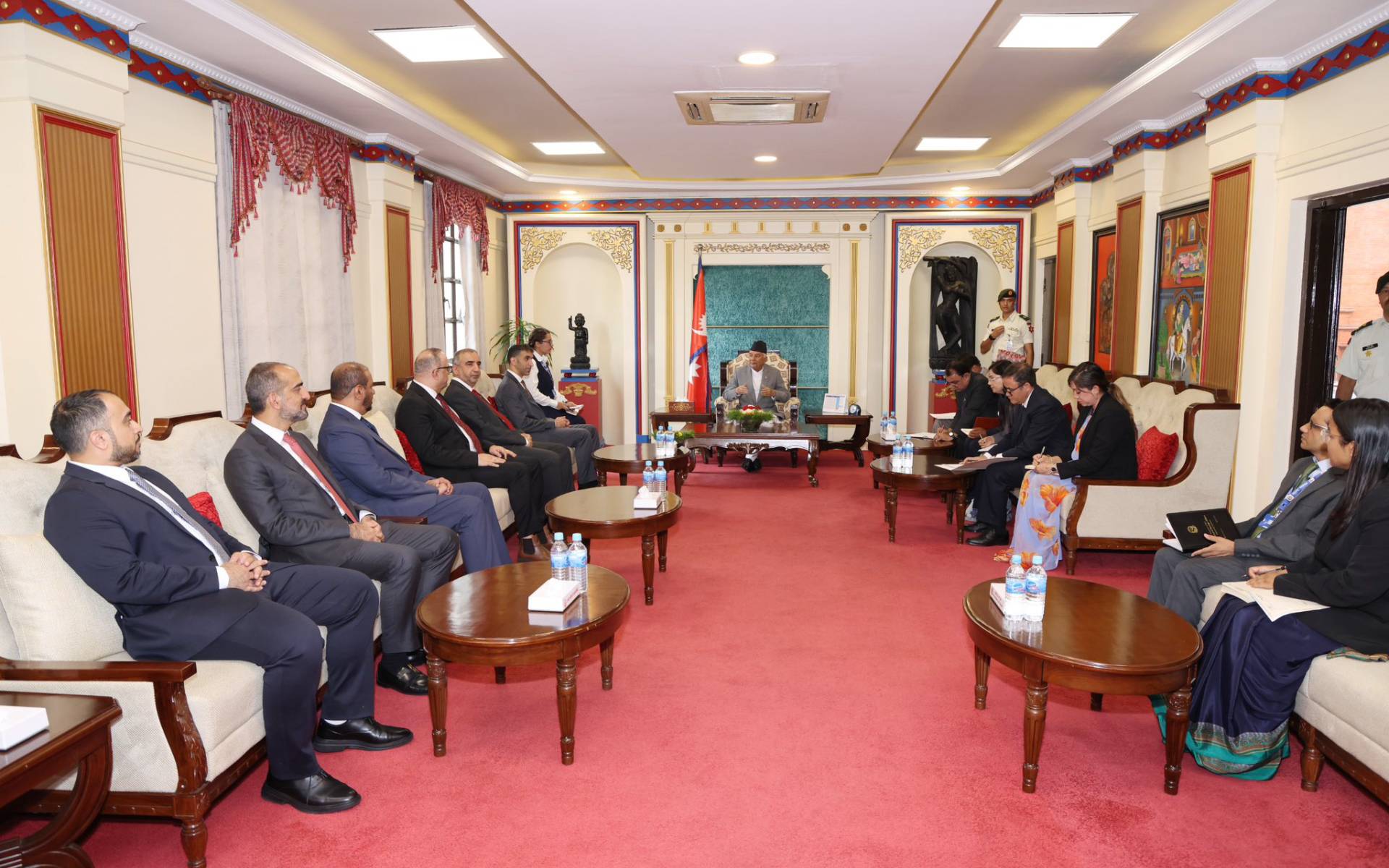 UAE Foreign Trade Minister Zeyoudi Pays Courtesy Call on President Paudel