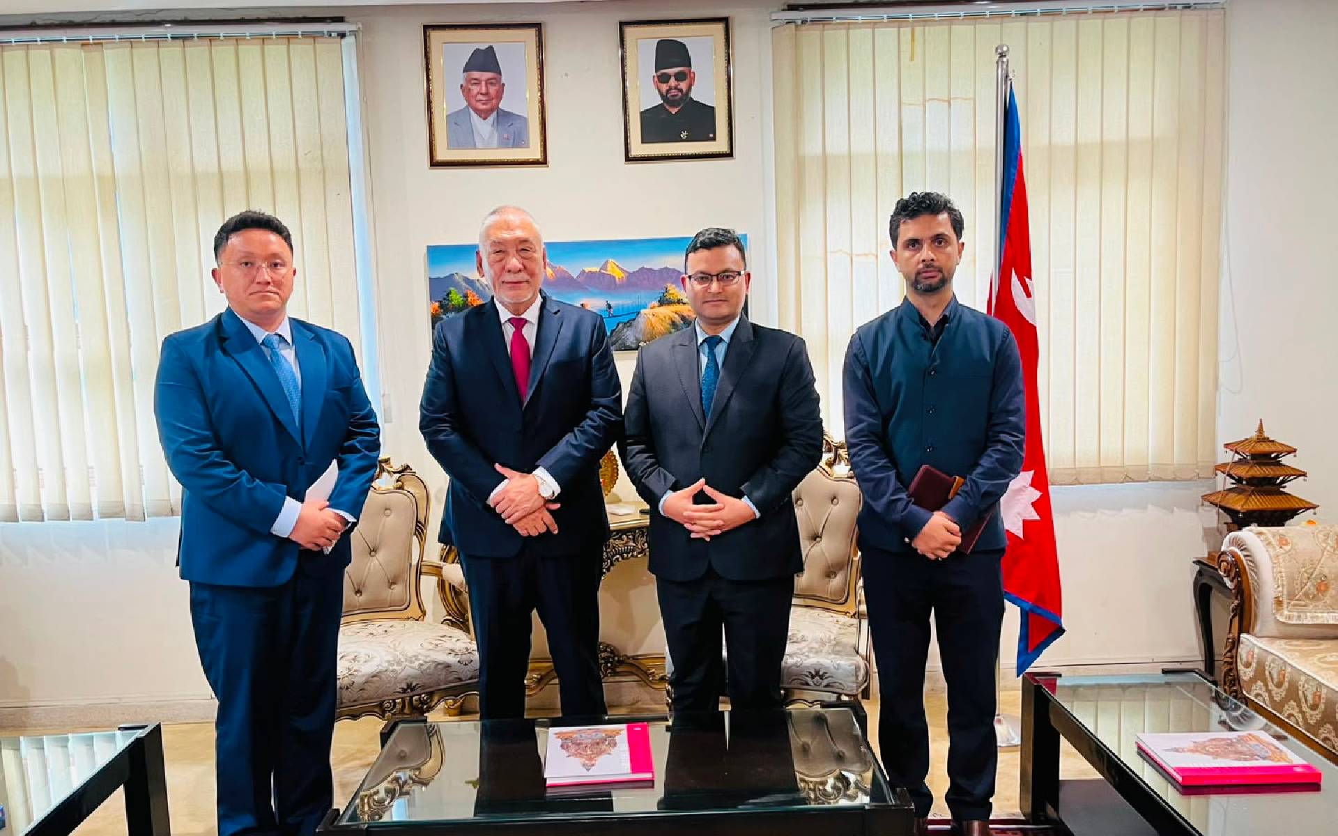 CdA Thapa Welcomes H.E. Namgyel to Nepal Embassy in India