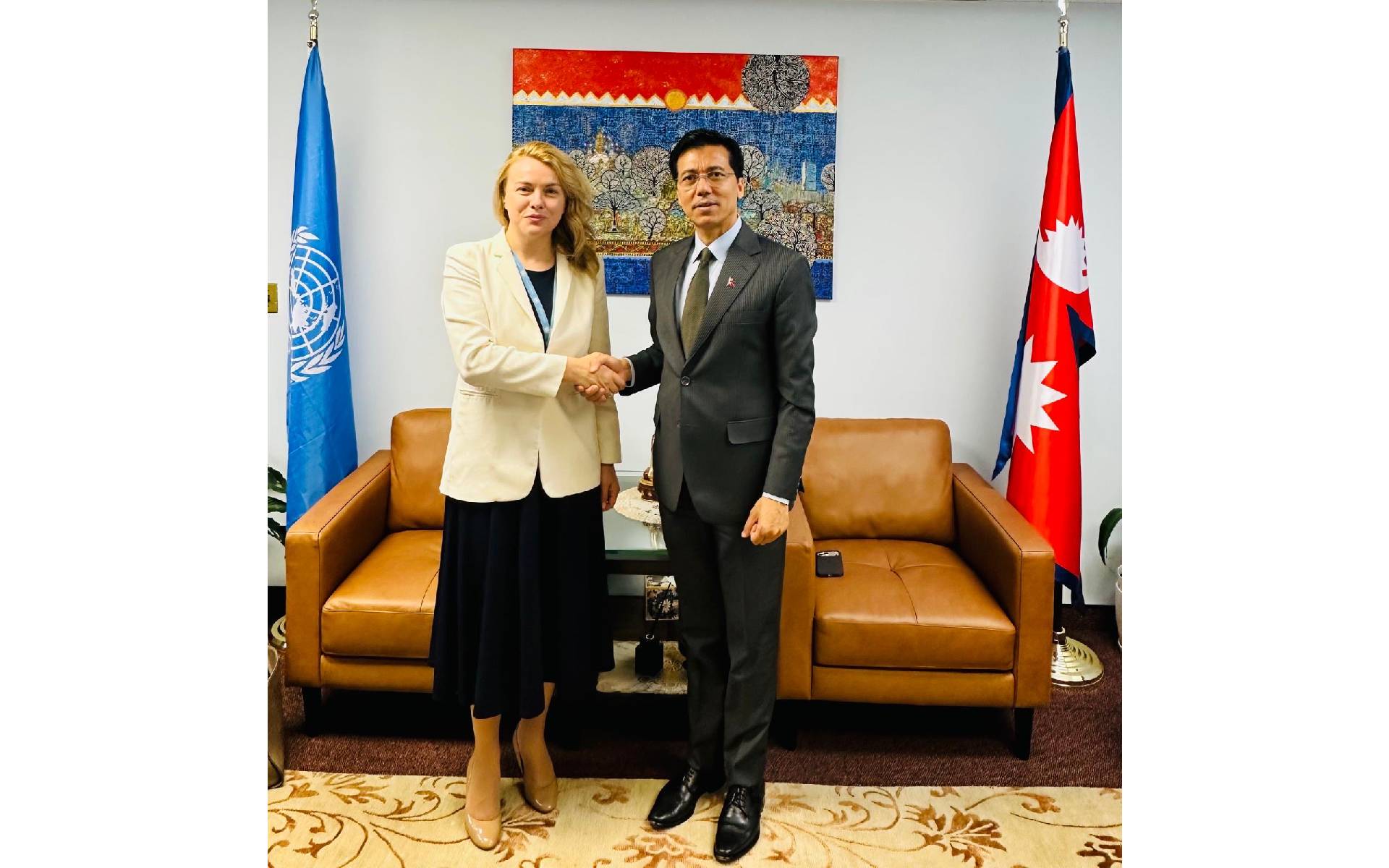 UN ECOSOC President Thapa meets with Molcean, Executive Secretary of UNECE
