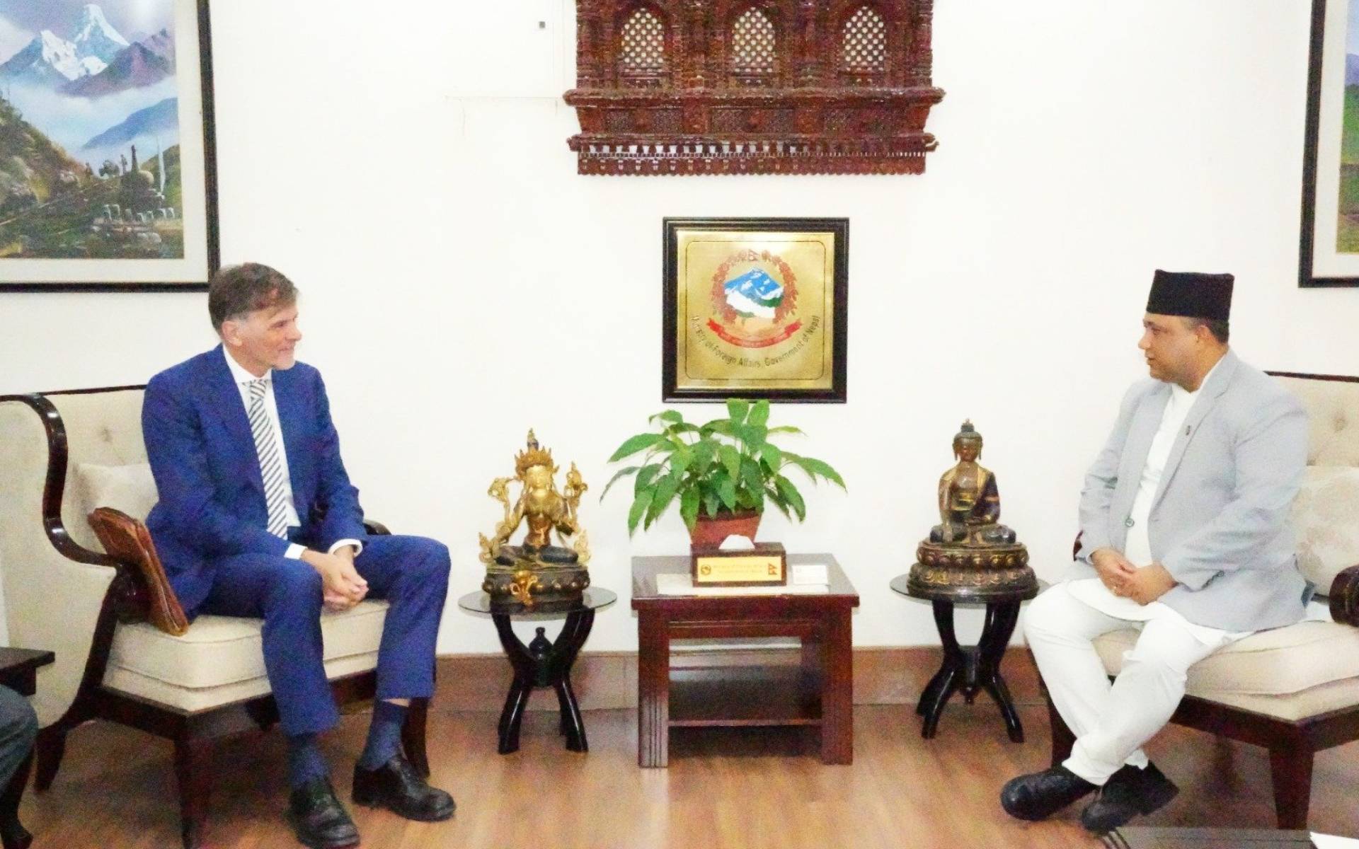 German Ambassador Volz Calls on Foreign Minister Khanal