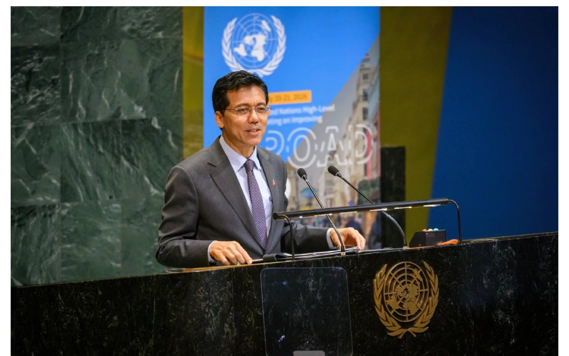 UNECOSOC President Thapa Addresses the High level Meeting on Global Road Safety