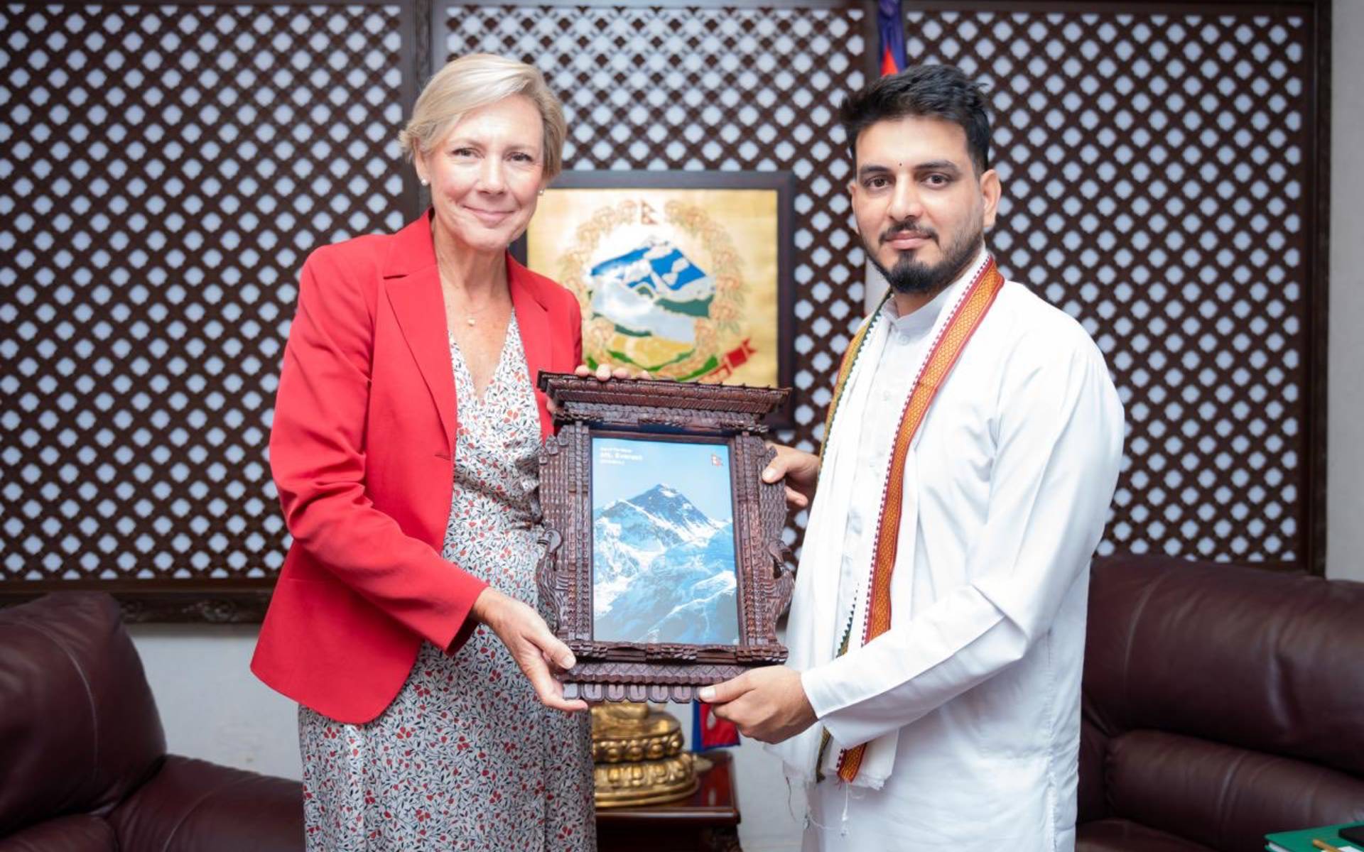 EU Ambassador Lorenzo Holds Constructive Meeting with Infrastructure Minister Lamsal