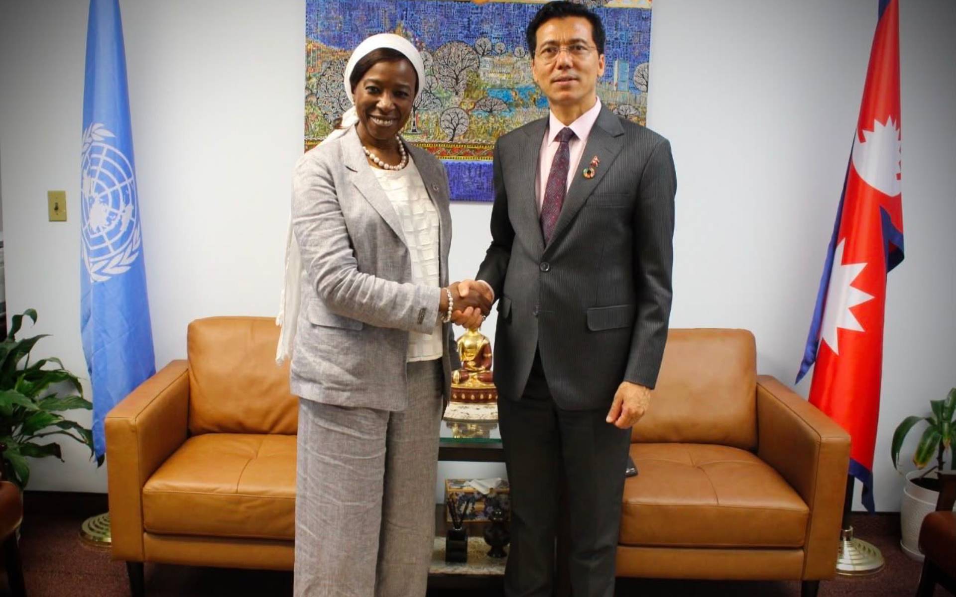 Ambassador Thapa Receives UNFPA Executive Director Keita