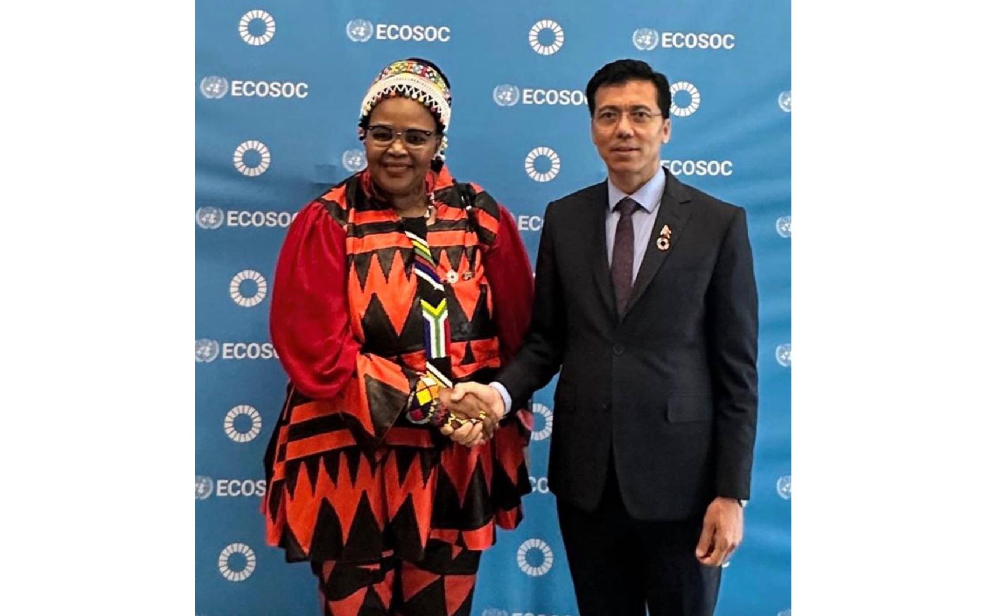UNECOSOC President Thapa meets Minister of Water and Sanitation of South Africa Majodina