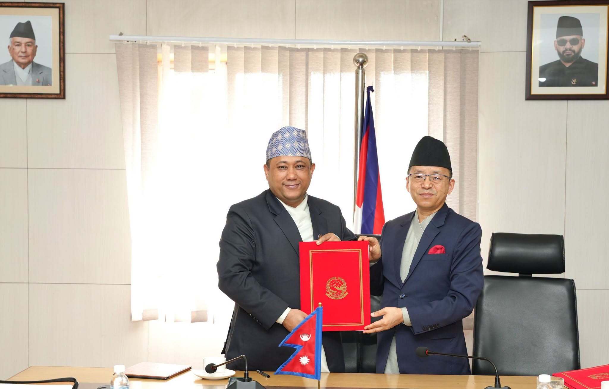 Foreign Secretary Signs Annual Work Performance Contract with Minister Khanal