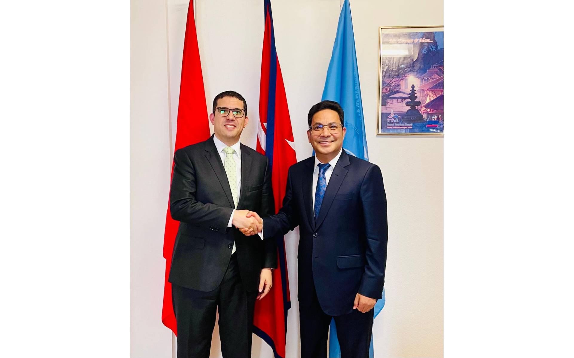 Ambassador Subedi Receives Algerian Representative Latreche 