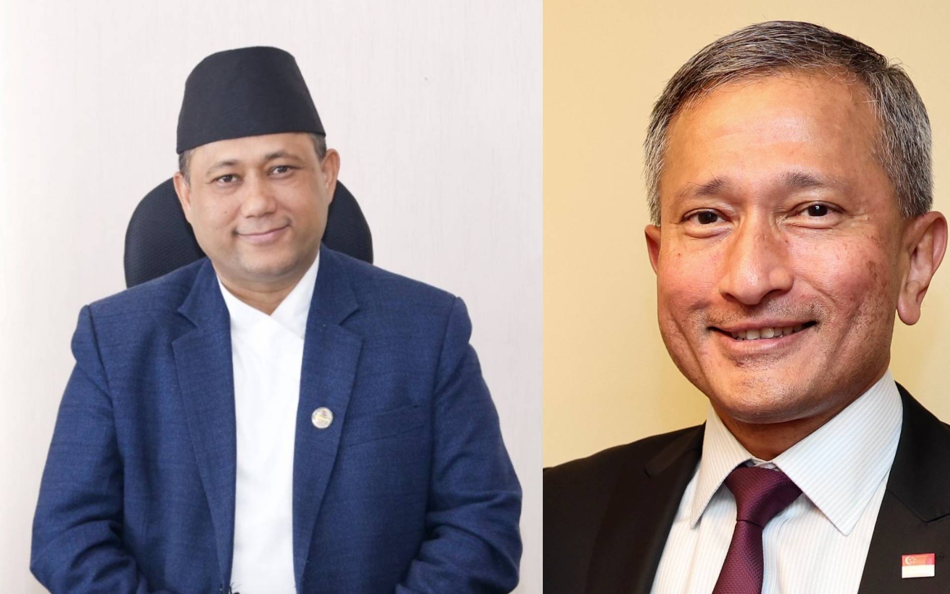 Foreign Minister Khanal Receives Telephone Call from Singapore's Foreign Affairs Minister Balakrishnan
