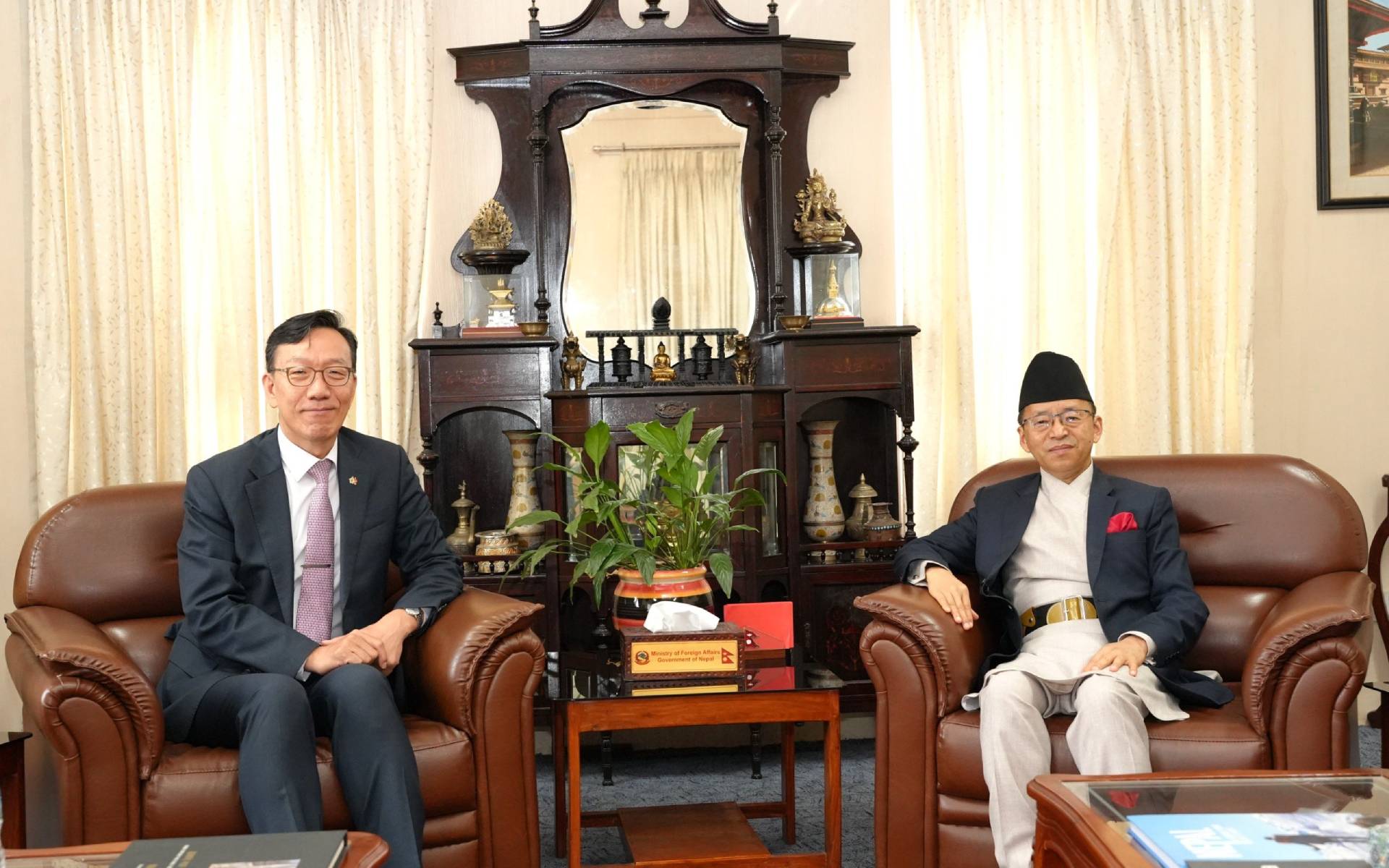 Korean Ambassador Park Pays Farewell Call on Foreign Secretary Rai