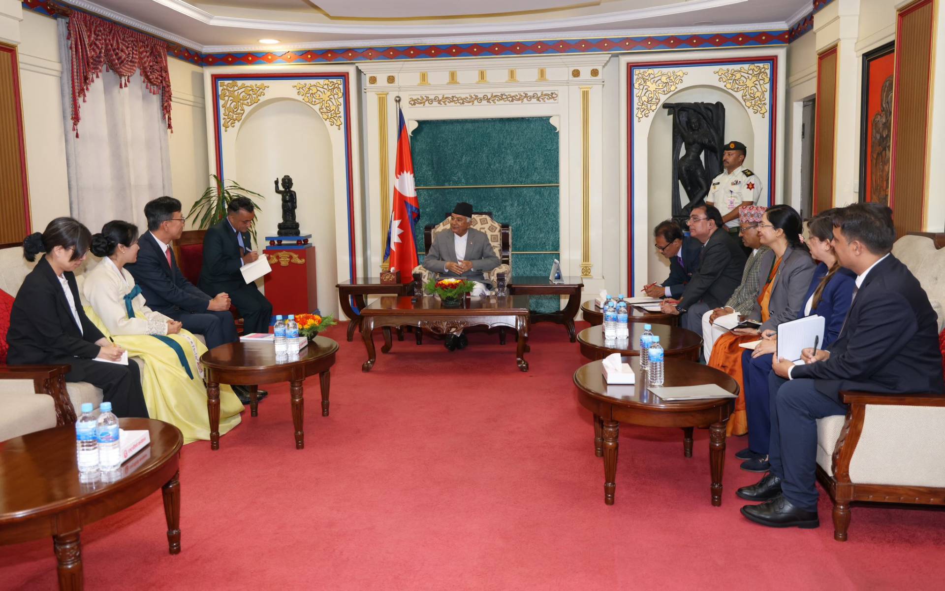 Ambassador Park Pays Farewell Call on President Paudel