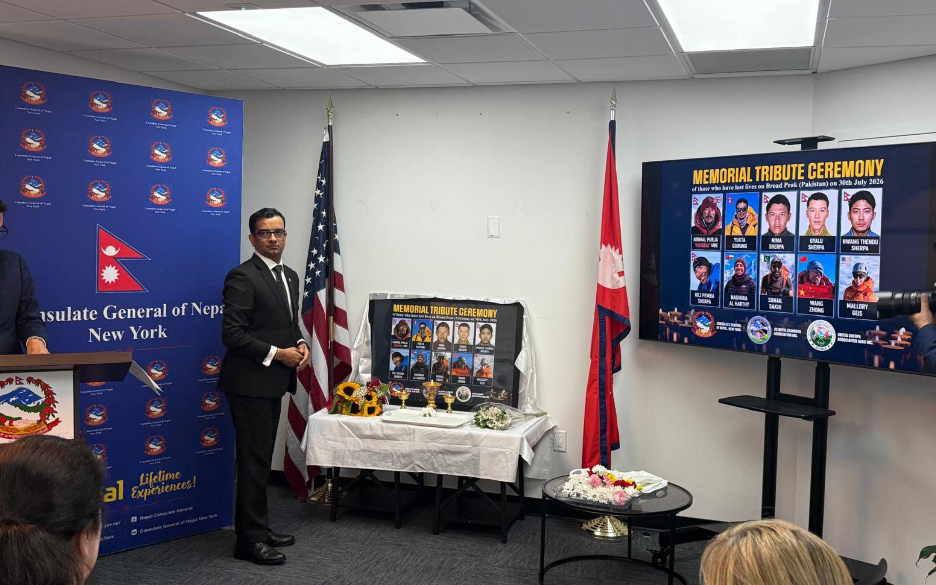 Nepal Consulate General in New York Pays Tribute to Mountaineers Who Lost Lives in Broad Peak