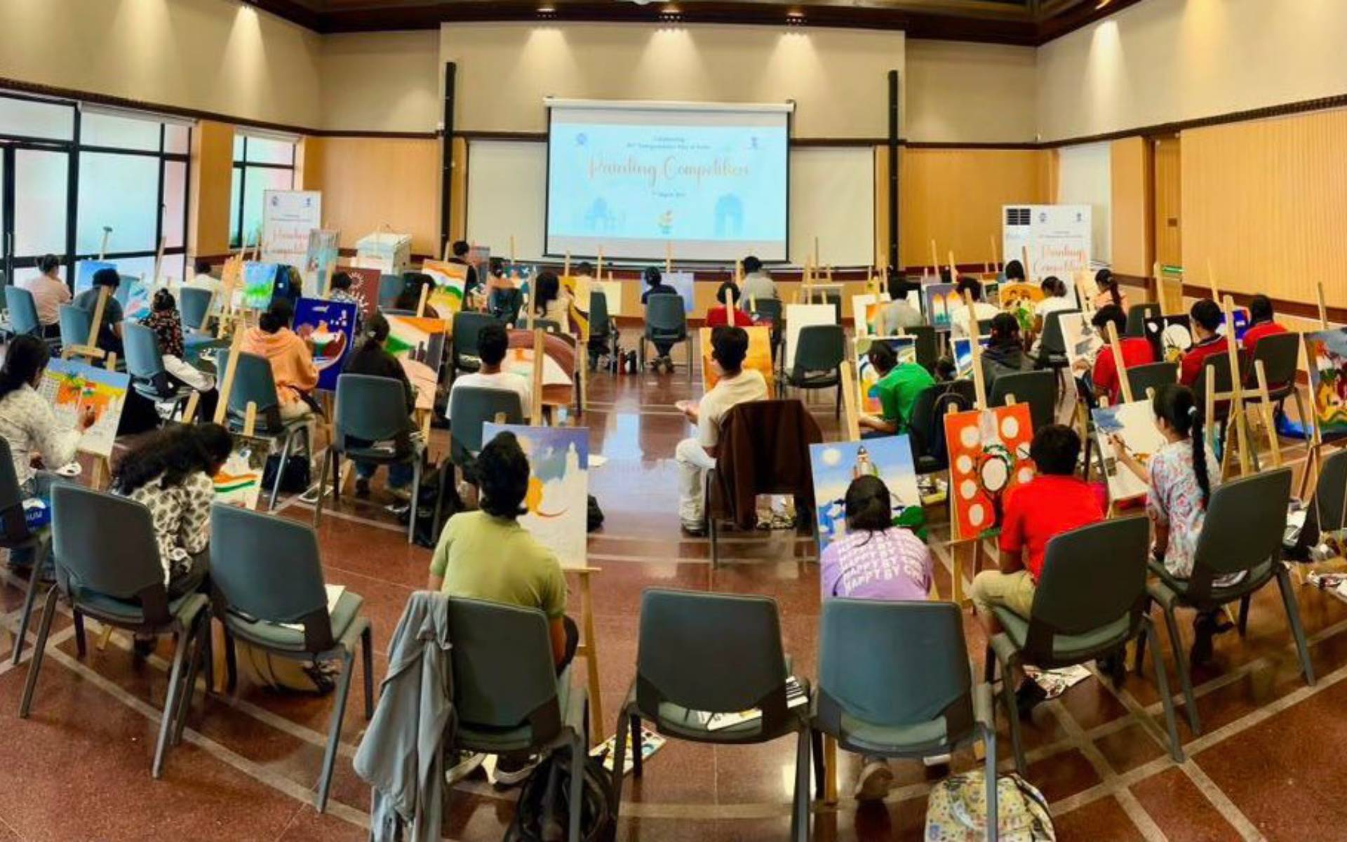 Indian Embassy Organizes Painting Competition on Theme ‘Viksit Bharat’