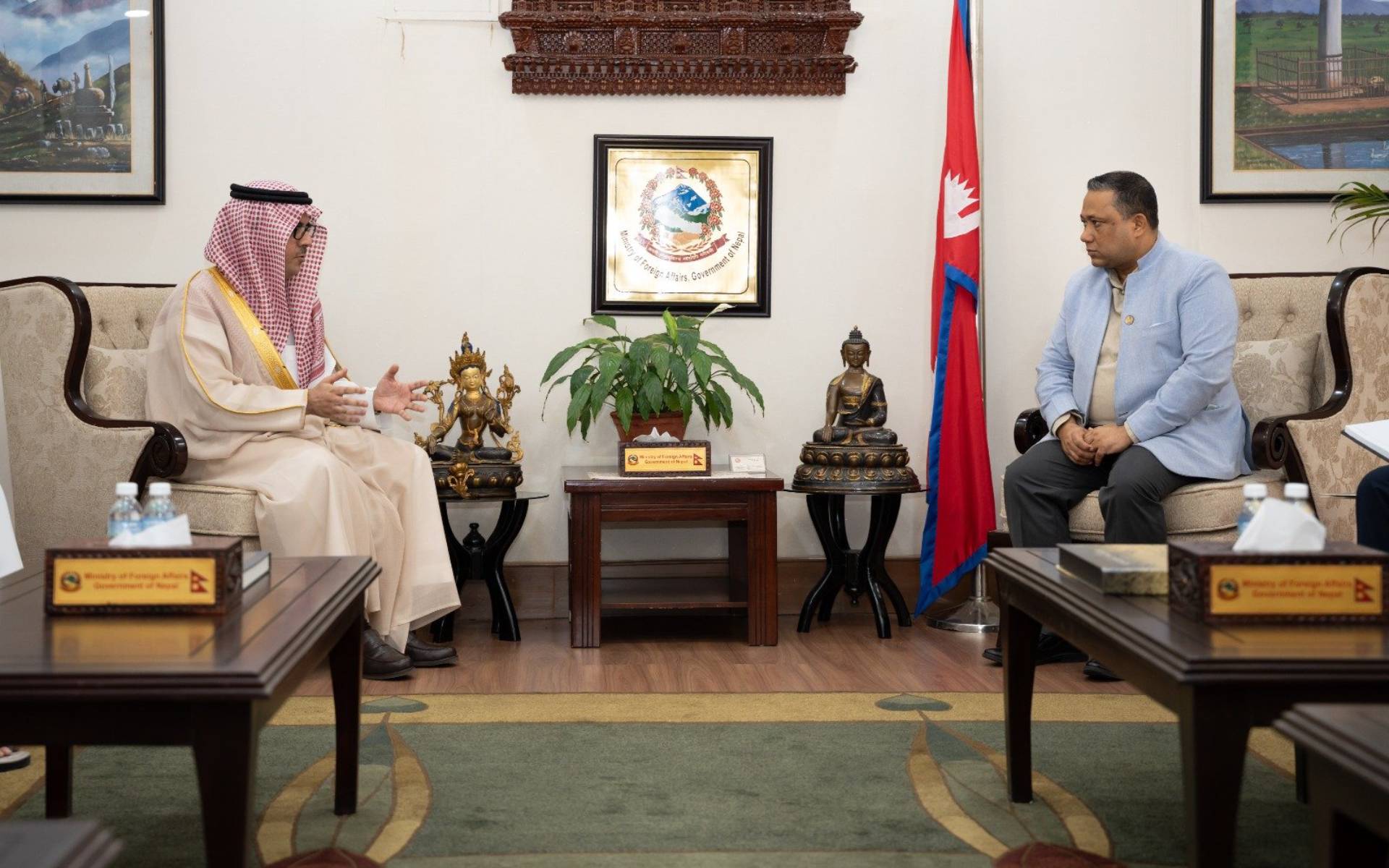 Foreign Minister Khanal Receives Saudi Arabia Ambassador Mnikhr