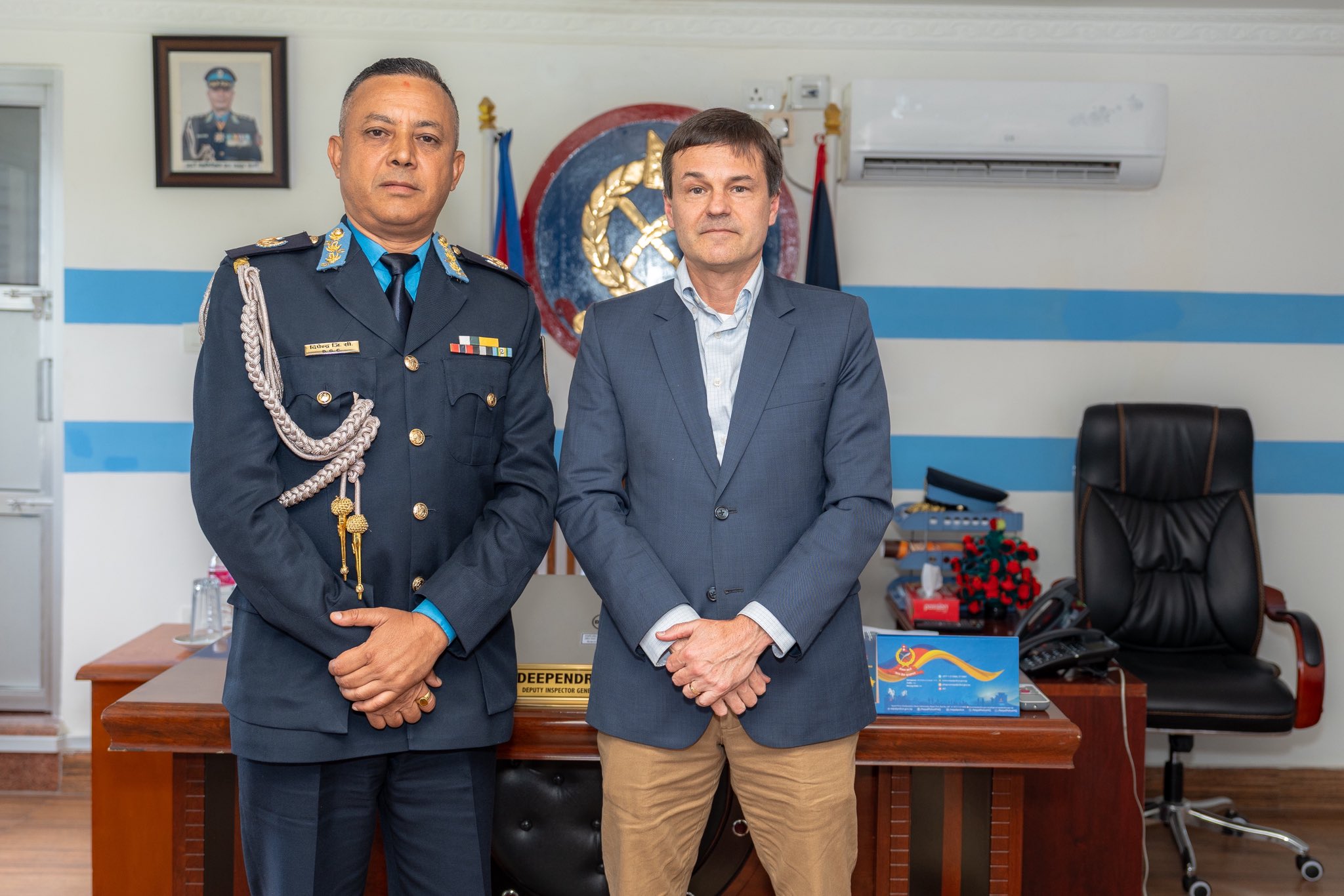 US Embassy DCM Meets Nepal Police DIG to Discuss Ongoing Flood-response Efforts