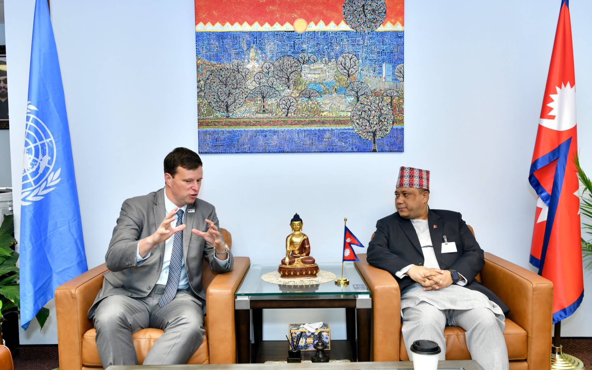 Chief International Affairs Officer Walker Pays Courtesy Call on Foreign Affairs Minister Khanal
