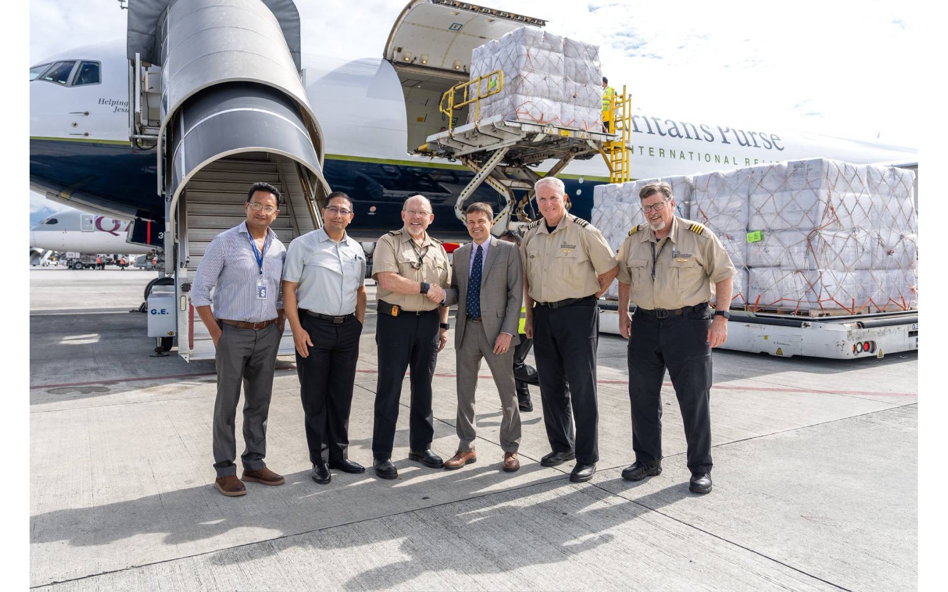 Emergency Relief Supplies from the American Humanitarian Organization Arrives in Kathmandu 