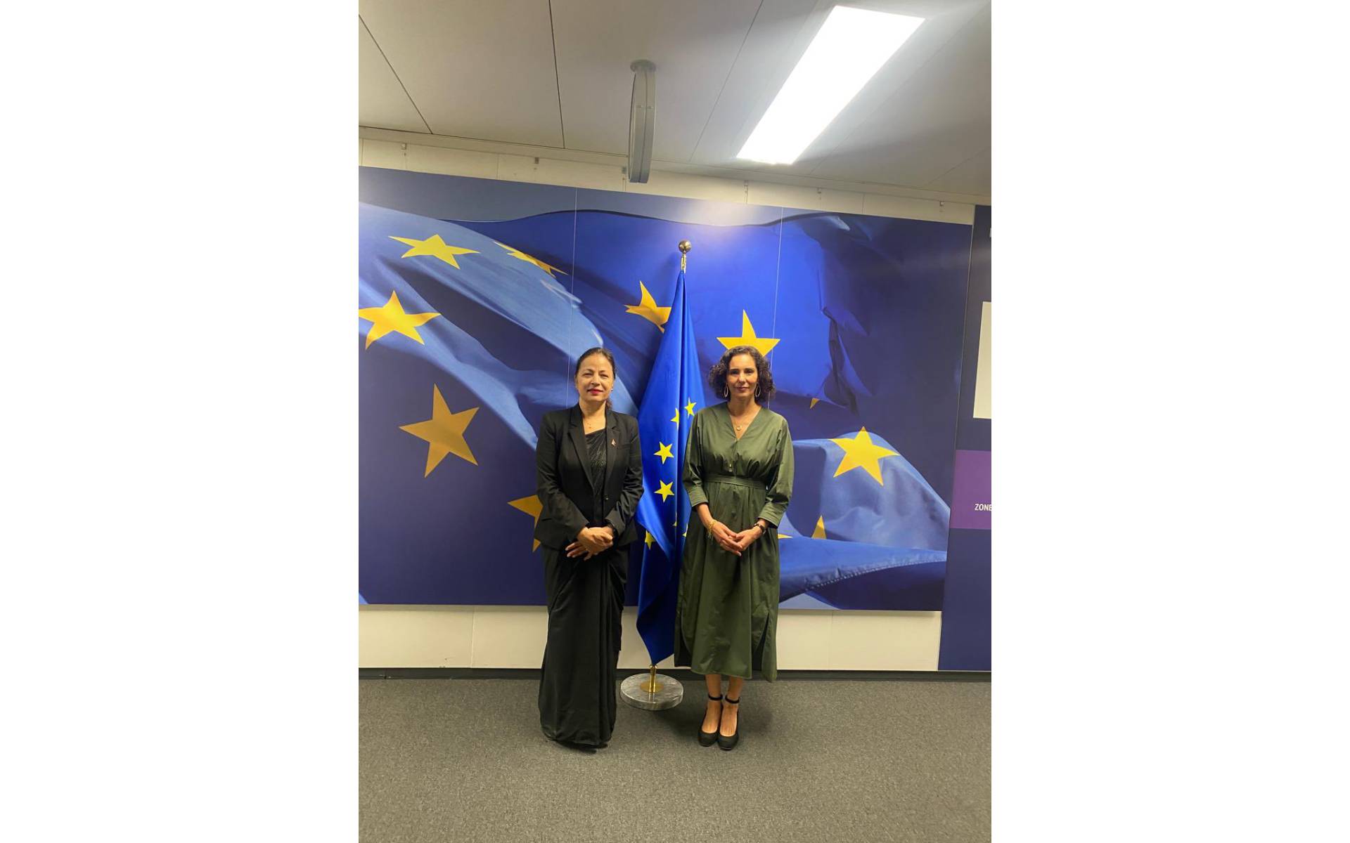 Ambassador Lamsal holds a meeting with European Commissioner for Equality, Preparedness and Crisis Management Lahbib 