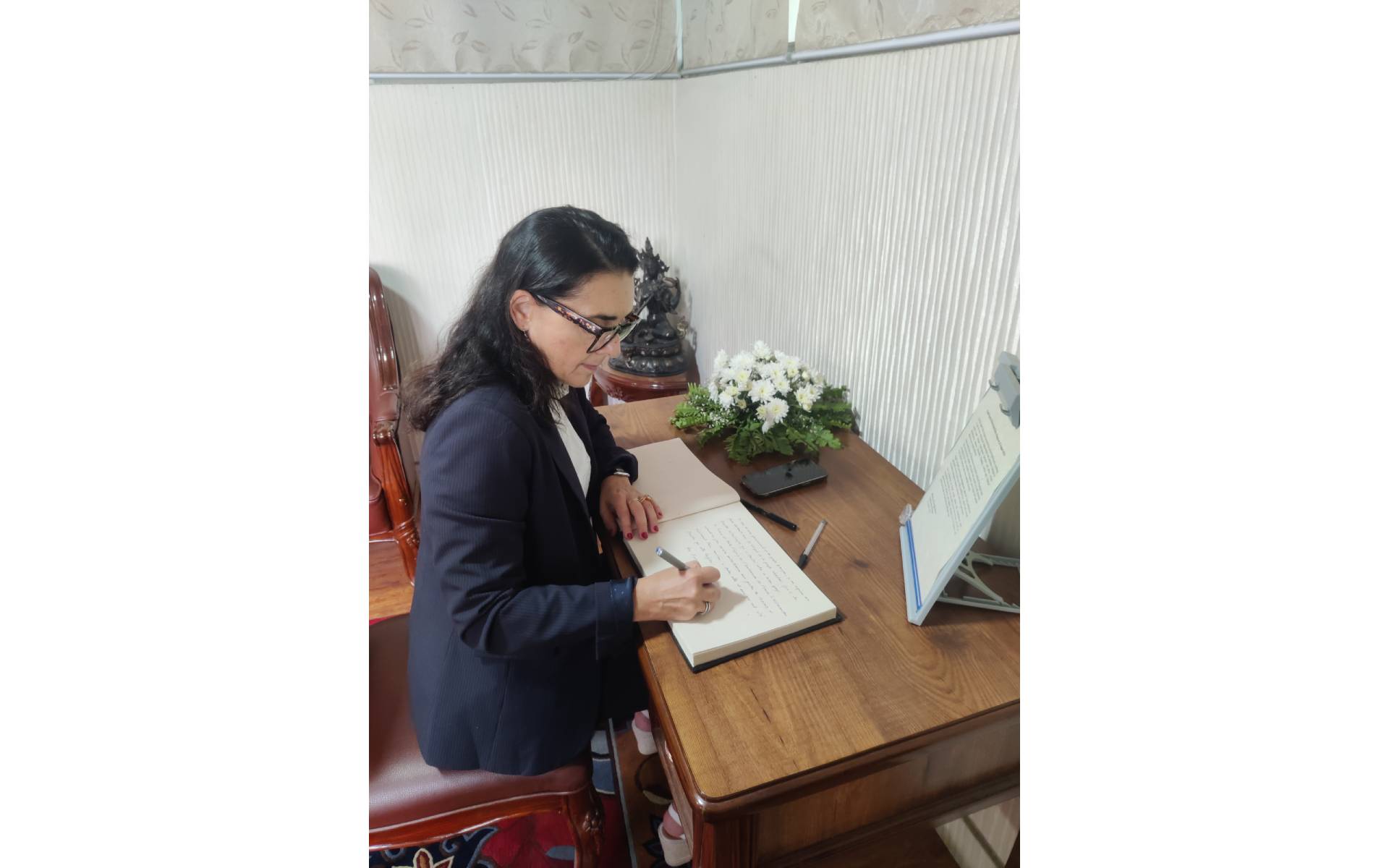 French Ambassador-designate Puig-inza Signs Condolence Book at MoFA