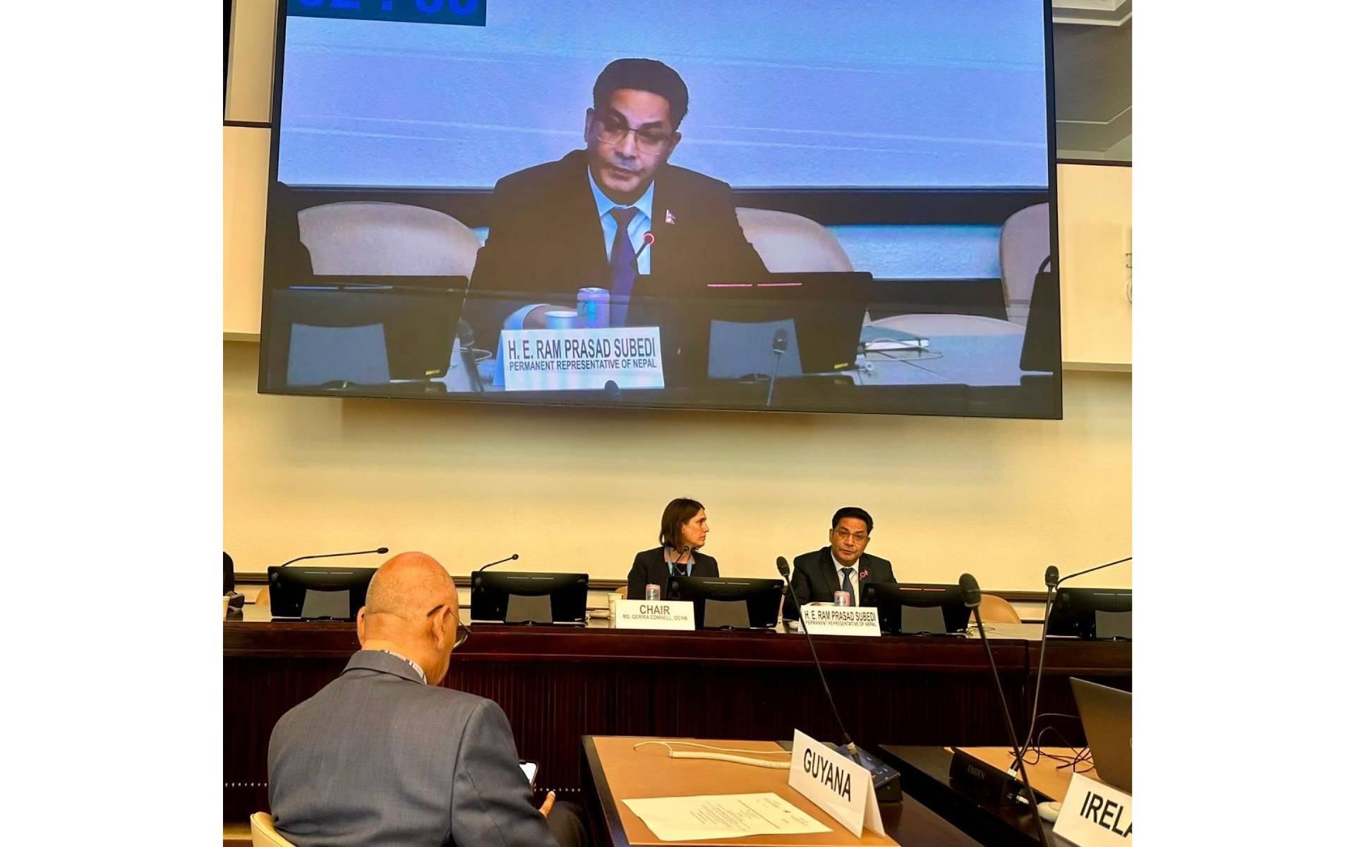 Ambassador of Nepal to Switzerland Appeals to Int’l Community for Humanitarian Assistance