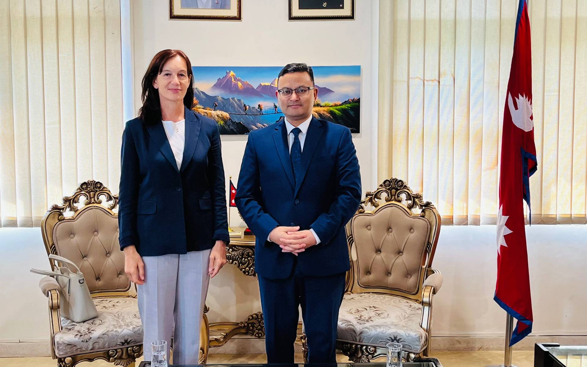 CDA Thapa Welcomes Estonian Ambassador in New Delhi