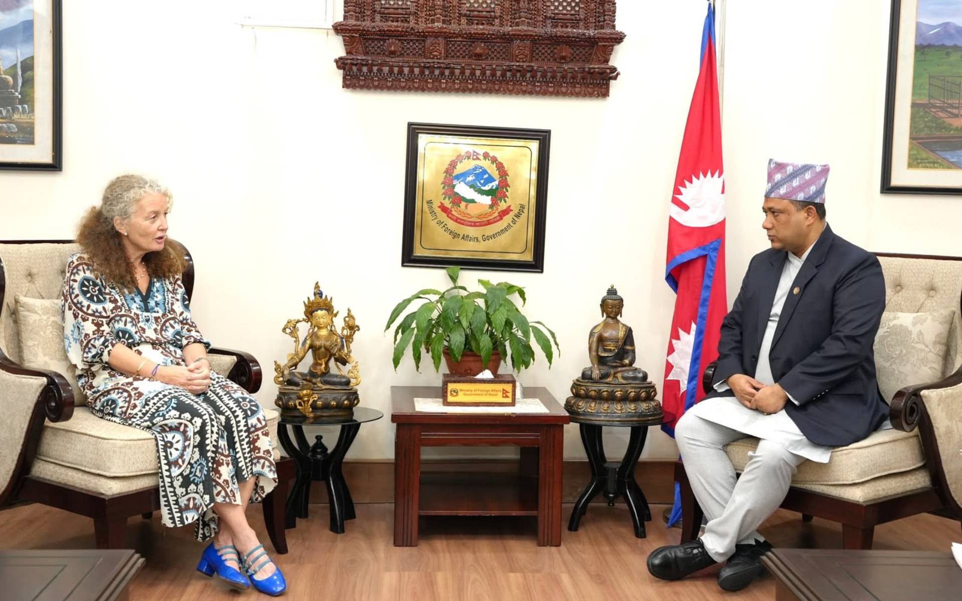 Foreign Minister Khanal Receives UN Resident Coordinator Yahia in the Ministry