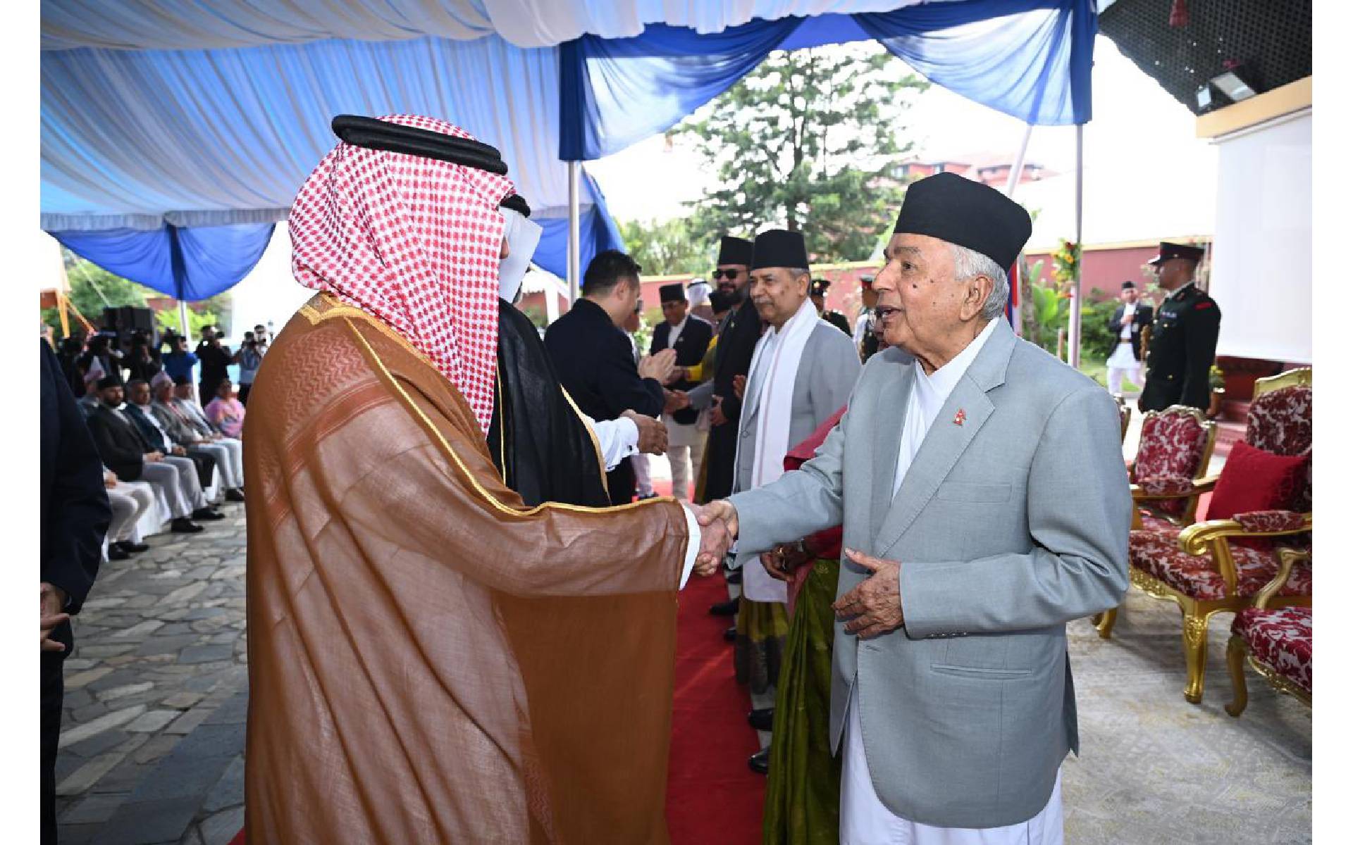 Saudi Arabia Ambassador Attends Reception at Presidential Palace 