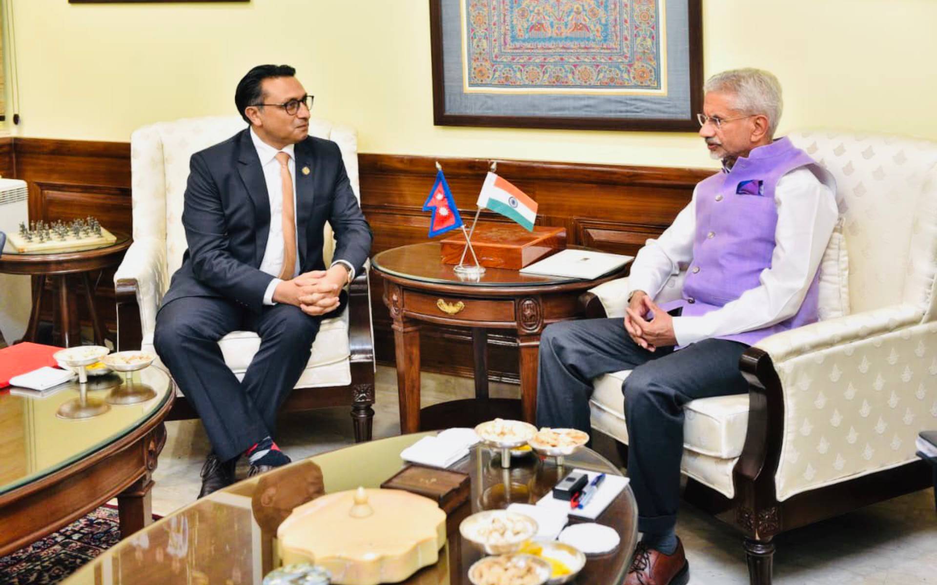 Finance Minister Wagle Meets with India’s External Affairs Minister Jaishankar