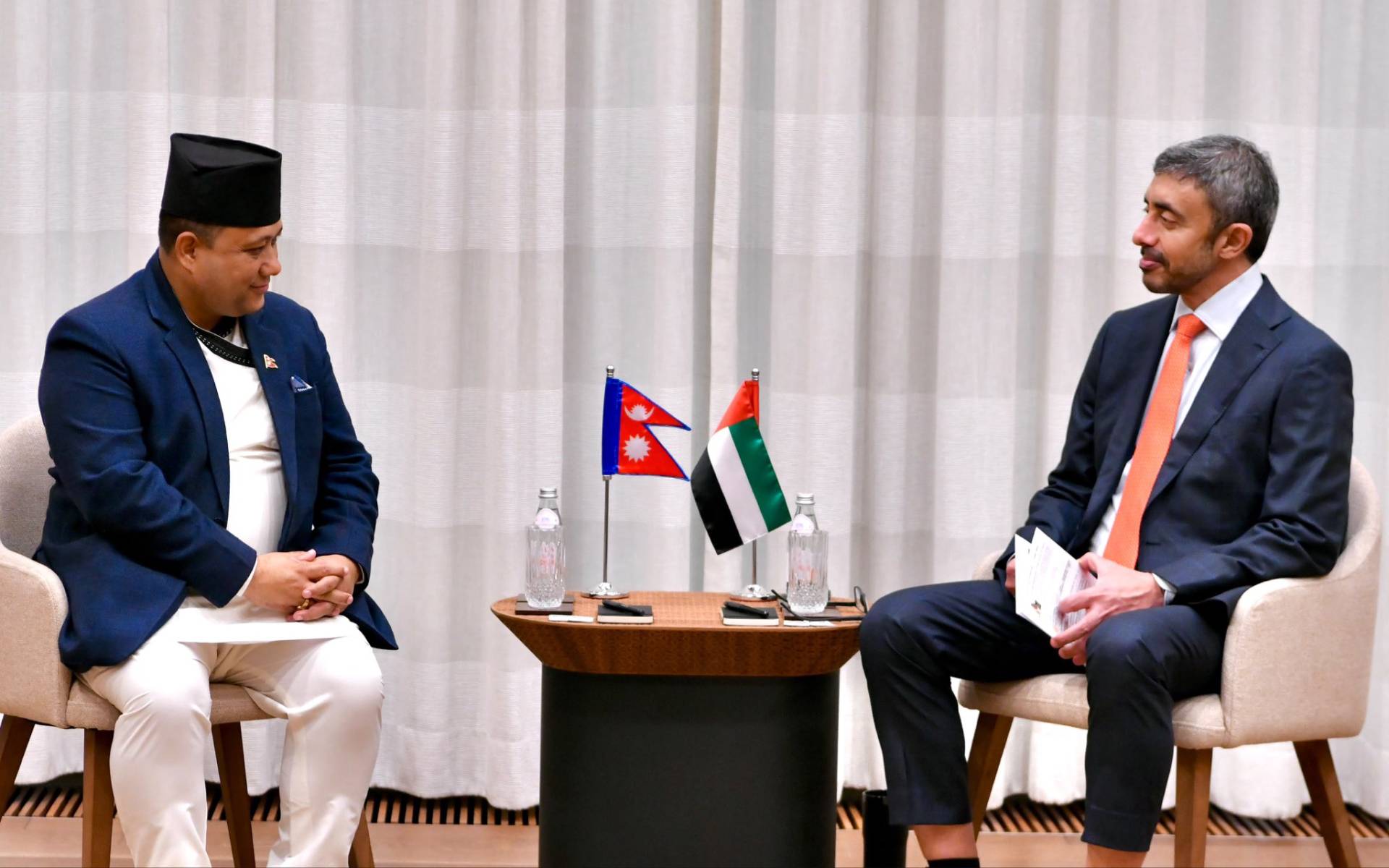 Foreign Affairs Minister Khanal Holds Bilateral Meeting with UAE Prime Minister Al Nahyan