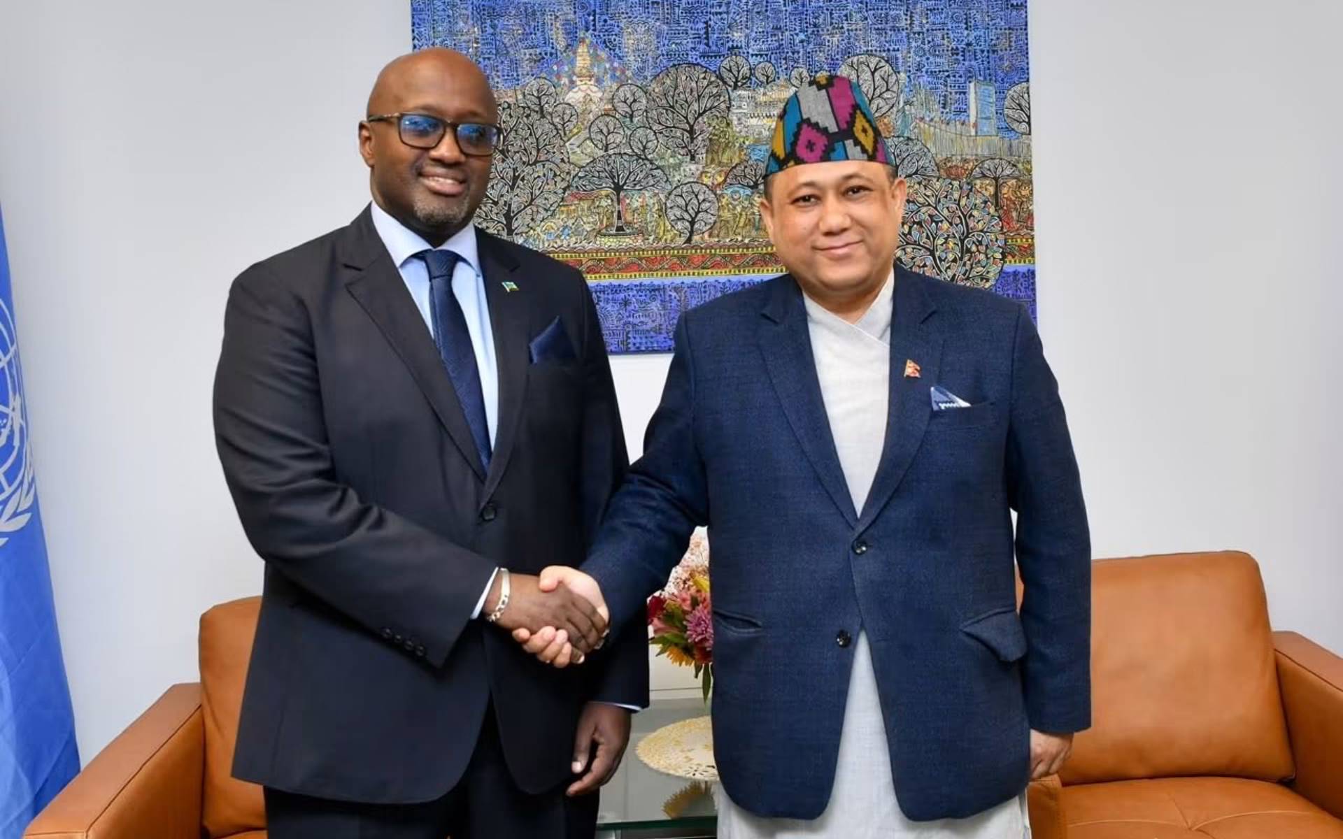 Foreign Affairs Khanal Meets with Rwanda Foreign Affairs and International Cooperation Minister Nduhungirehe