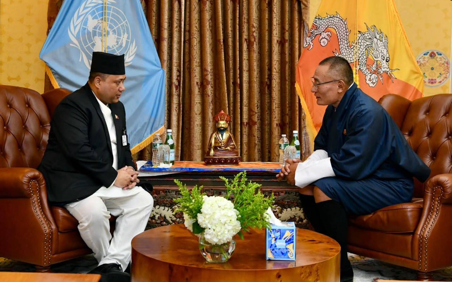 Foreign Minister Khanal Holds Courtesy Call on Bhutan Prime Minister Tobgay