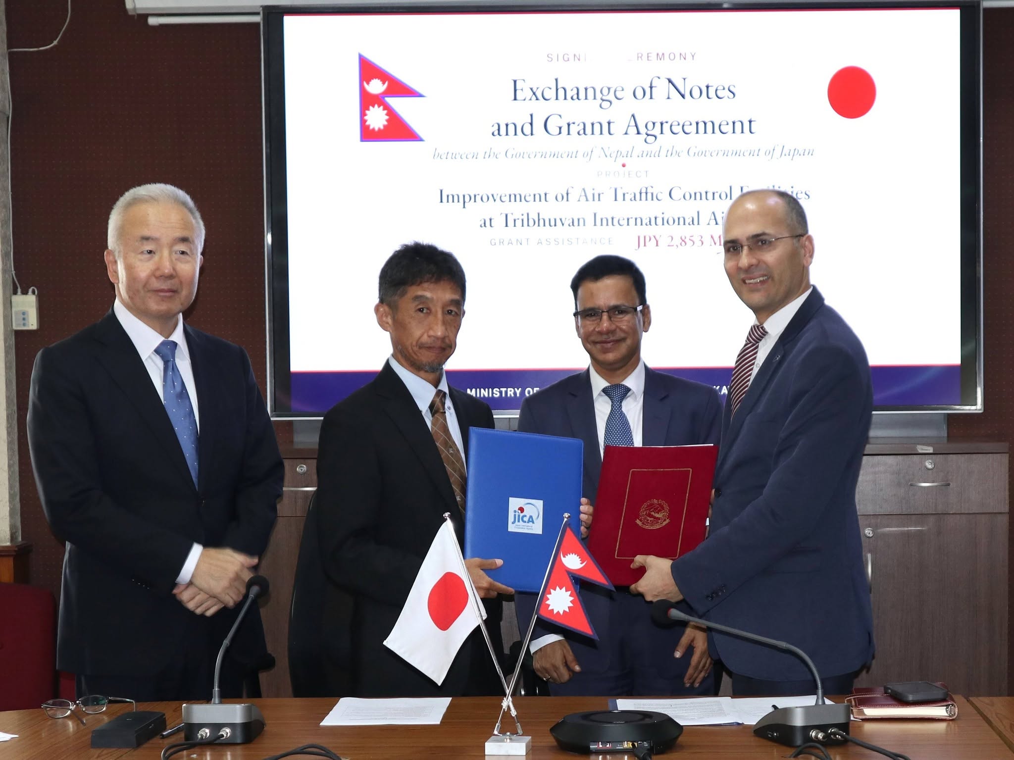 JICA and Nepal Government Sign Grant Agreement for Modernization of Air Traffic Control Facilities at TIA