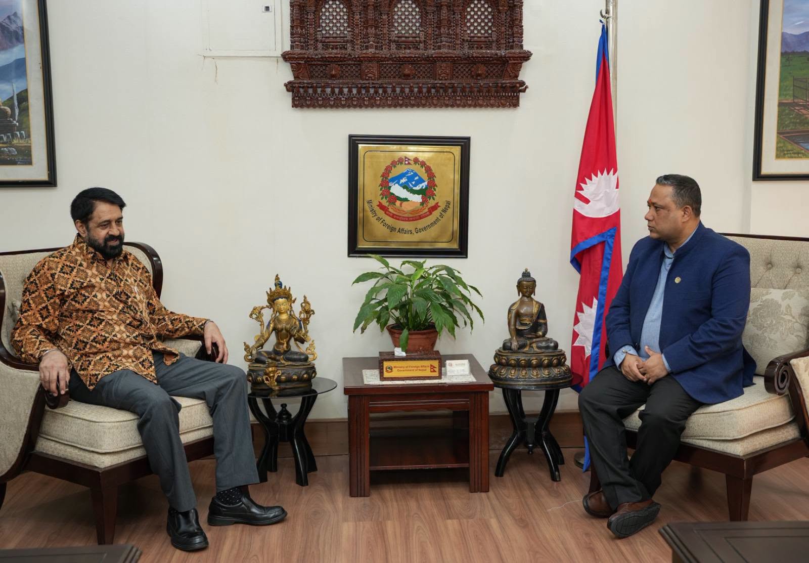 Foreign Minister Khanal Receives Non-Resident Ambassador of South Africa