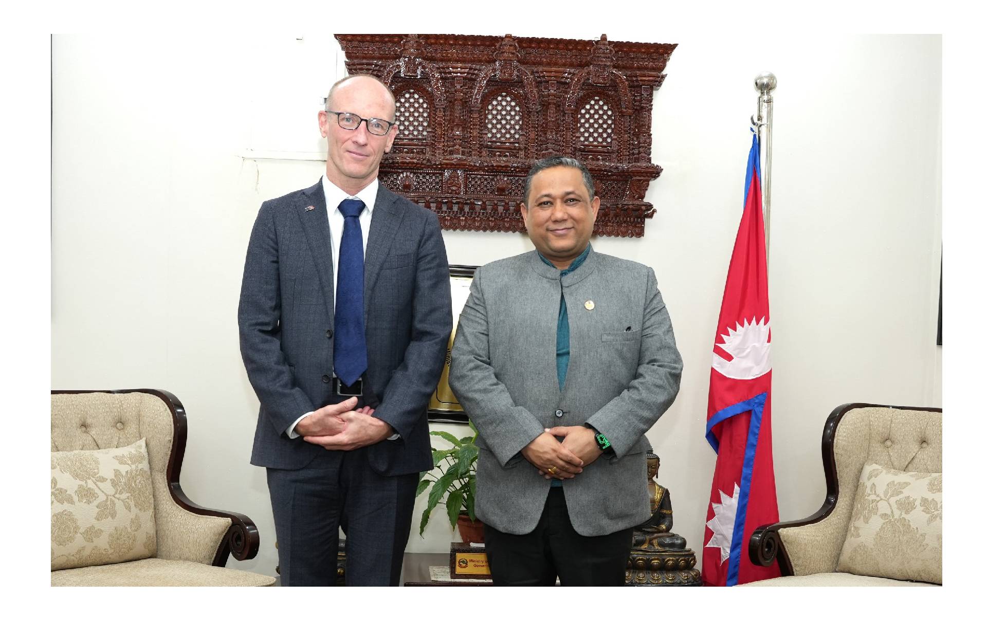 Australian Ambassador Ernst Holds Courtesy Meeting with Foreign Minister Khanal