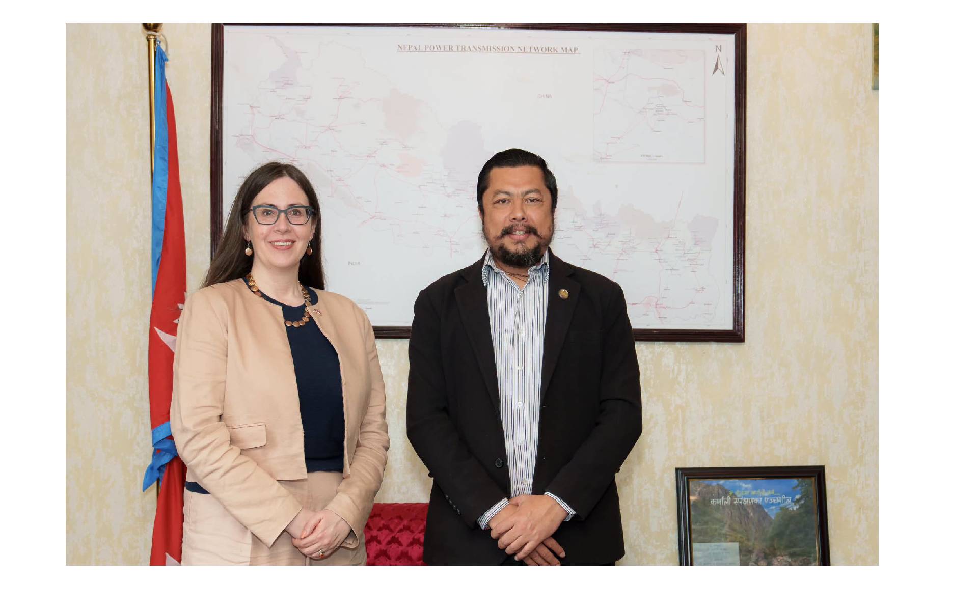 Chargé d'Affaires Bouldin Meets Energy Minister Shrestha 