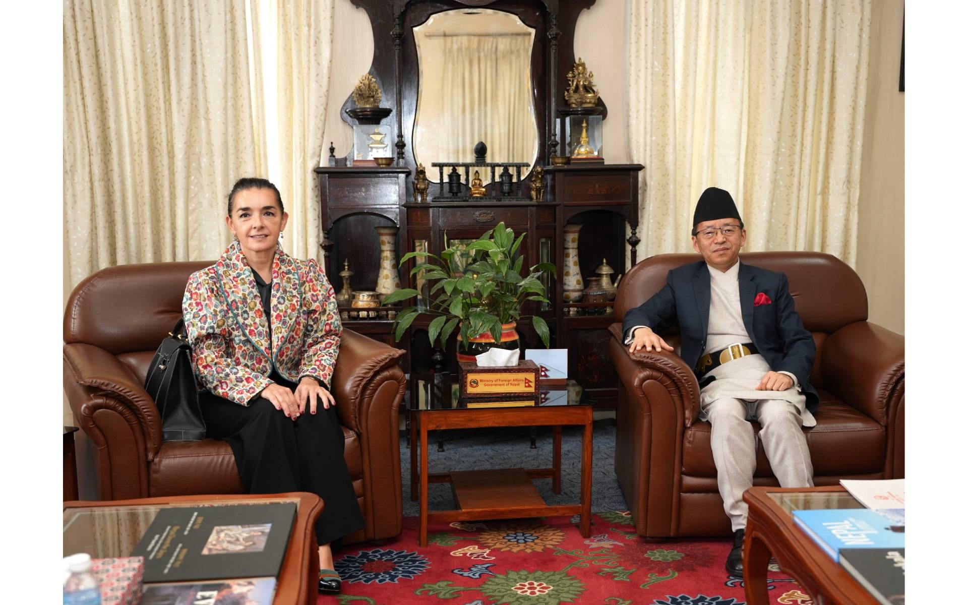 Ambassador Inza Pays Courtesy Call on Foreign Secretary Rai 