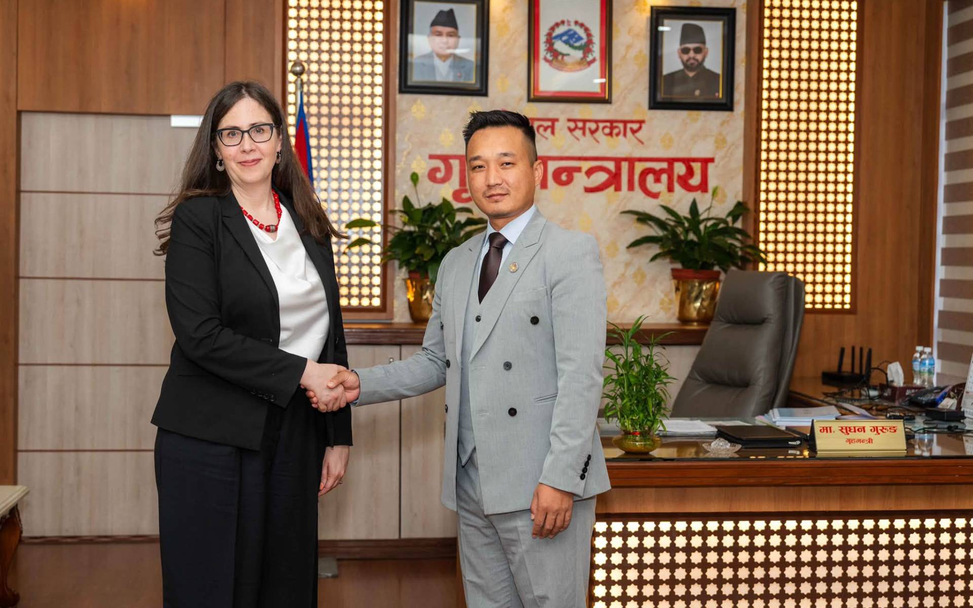 U.S. CDA Bouldin Meets with Home Minister Gurung