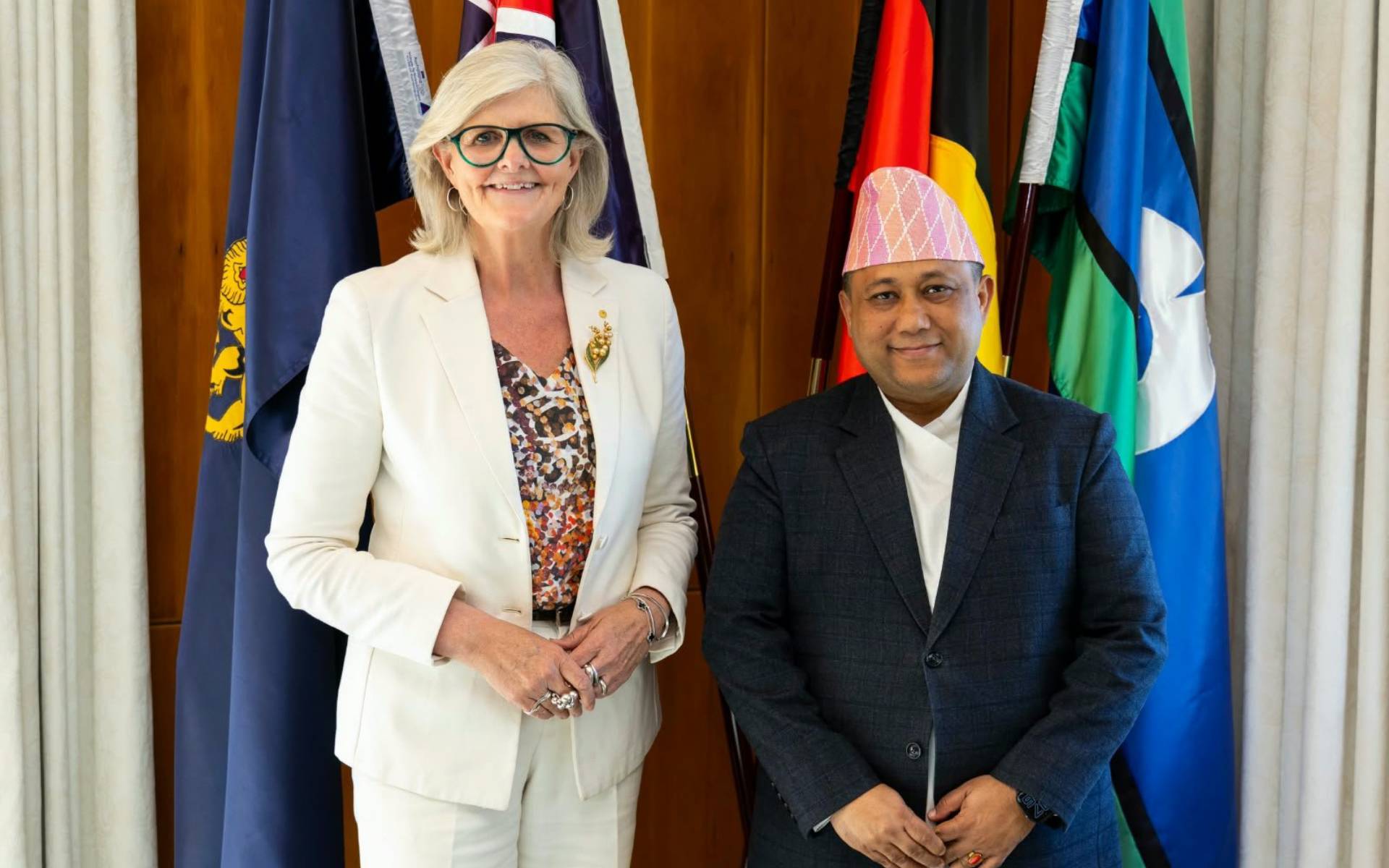 Foreign Minister Khanal Pays Courtesy Call on Australian Governor-General