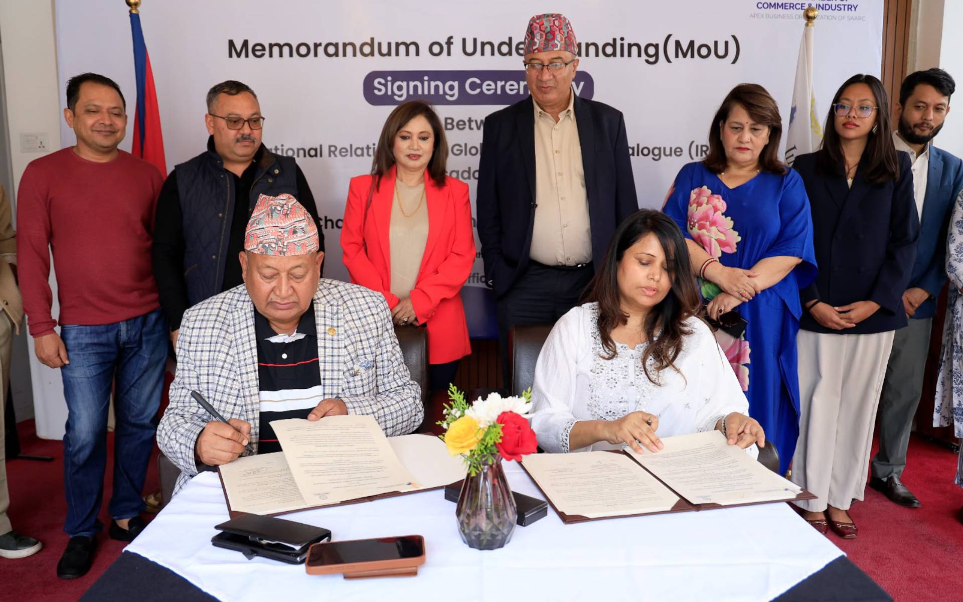 SAARC Chamber of Commerce, IRGDD and Ambassadors Club Nepal Sign MoU to Advance Regional Cooperation and Sustainable Growth in South Asia