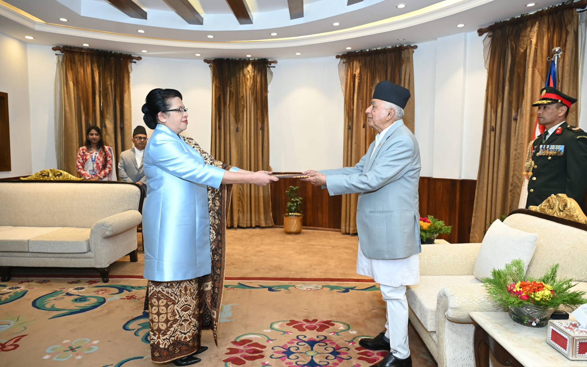 President Paudel Receives Letters of Credence from Indonesia Ambassador Listyowati