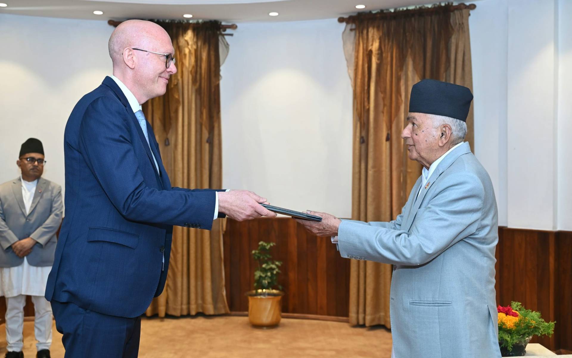 President Paudel Receives Letter of Credence from EU Ambassador Whiteley